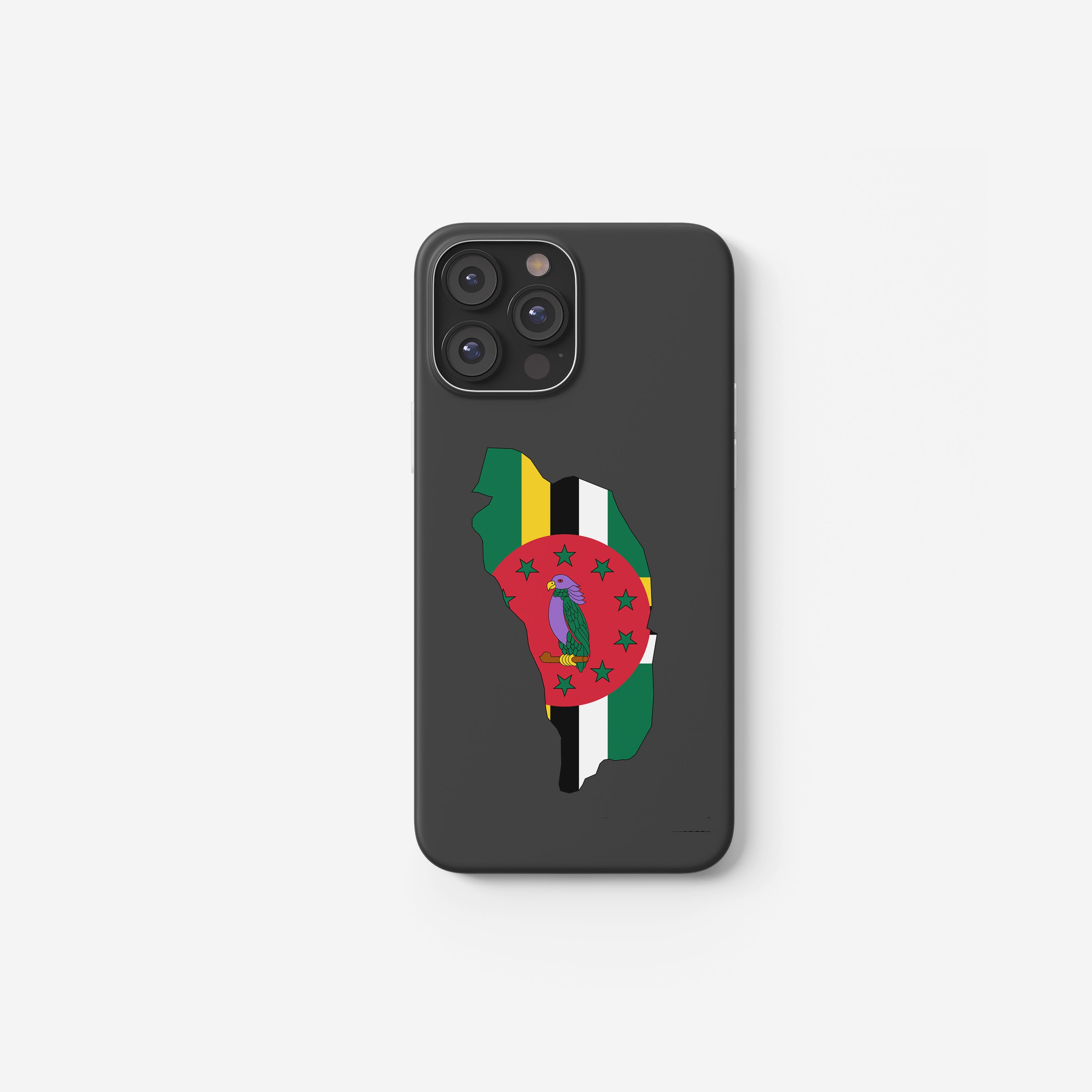 Dominica Handyhülle mit Länderkarte & Nationalwappen – Schutz, Stil & persönliche Bedruckung