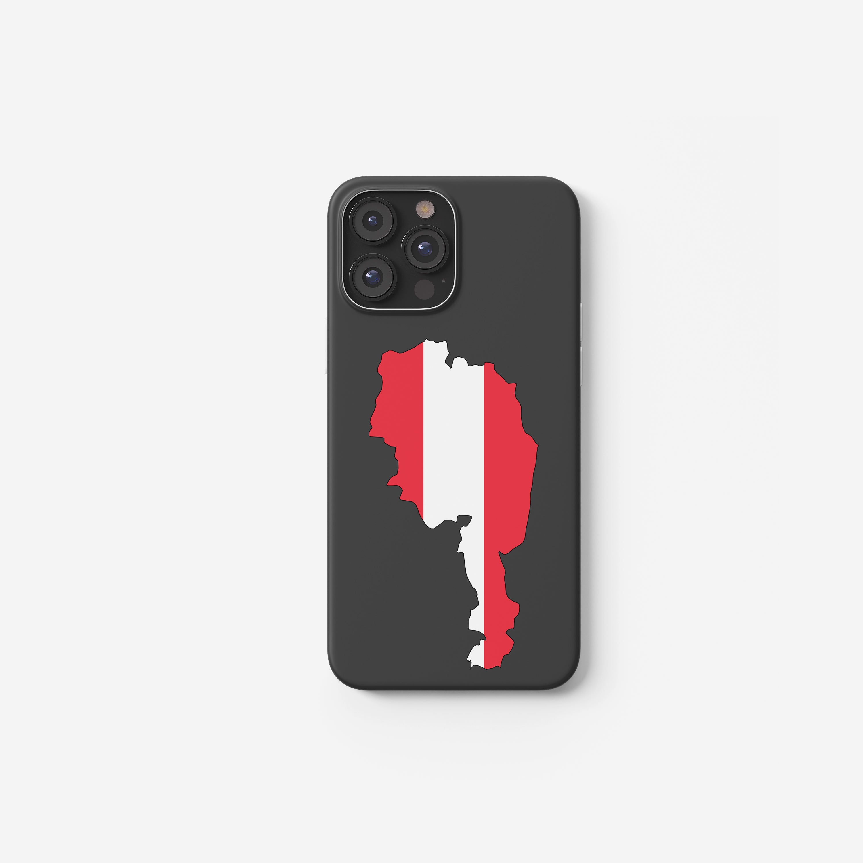 Österreich Handyhülle mit Länderkarte & Nationalwappen – personalisierbar, stilvoll