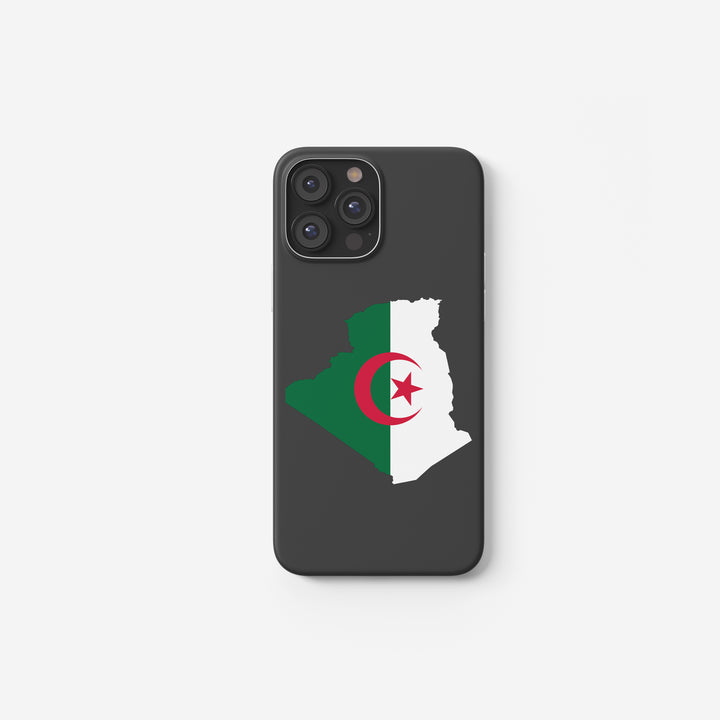 Algerien Handyhülle mit Länderkarte & Nationalwappen
