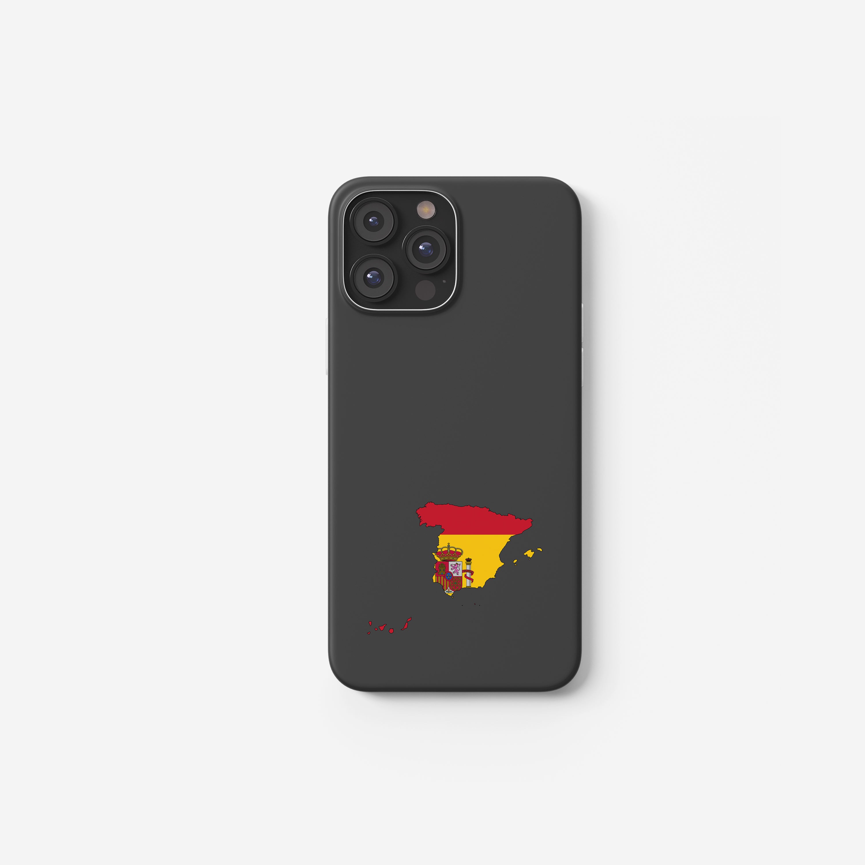 Handyhülle Spanien mit Länderkarte & Nationalwappen – personalisierbar & stilvoll