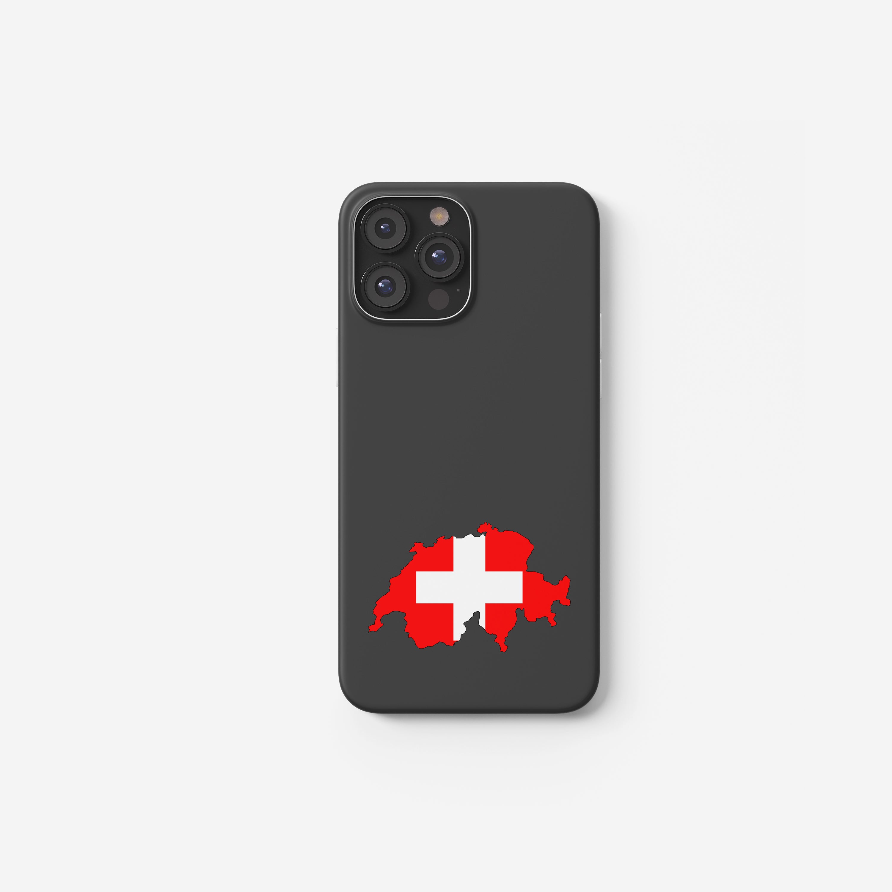Handyhülle Schweiz mit Länderkarte & Nationalwappen – personalisierbar & stilvoll