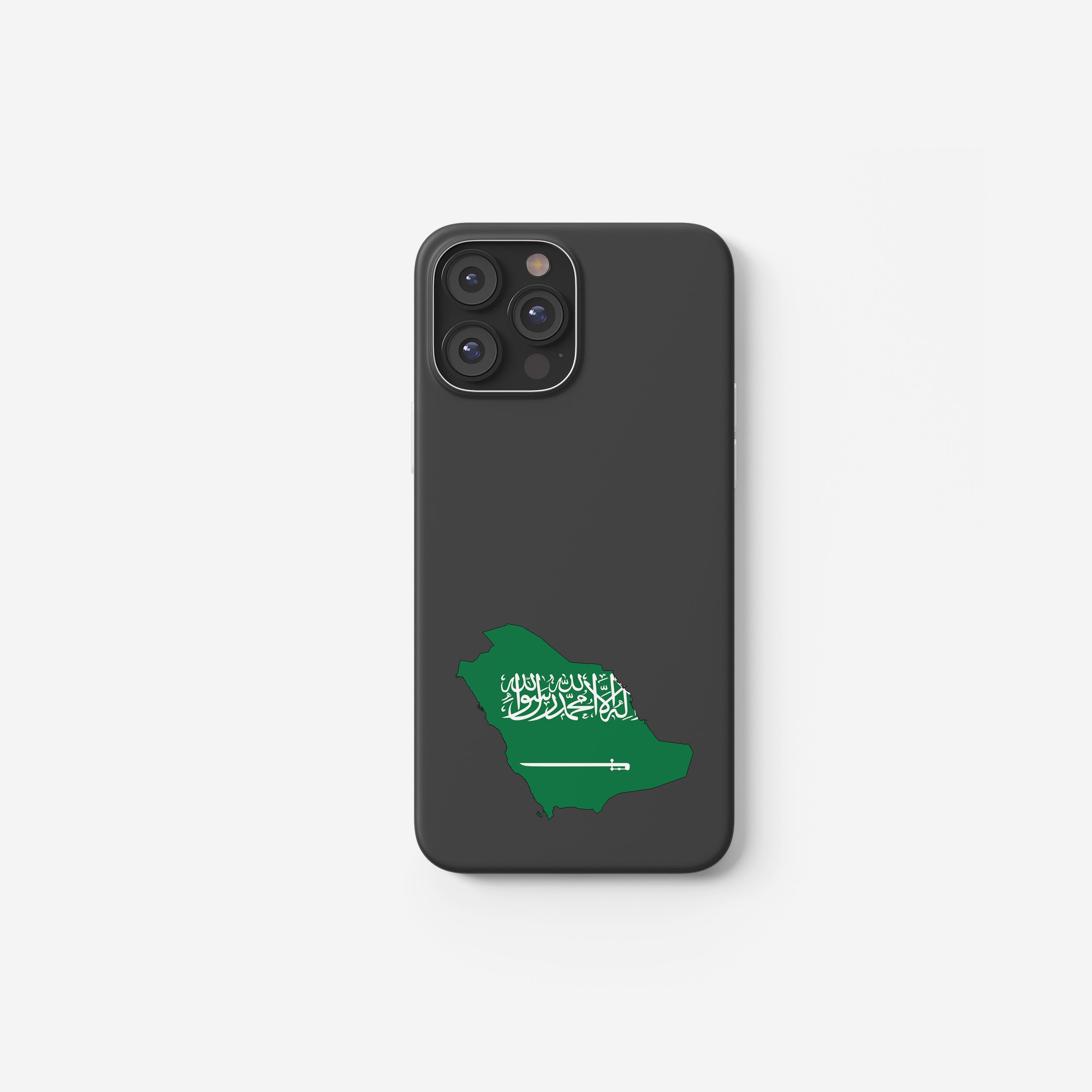 Saudi-Arabien Handyhülle mit Länderkarte & Nationalwappen – personalisiert & stilvoll