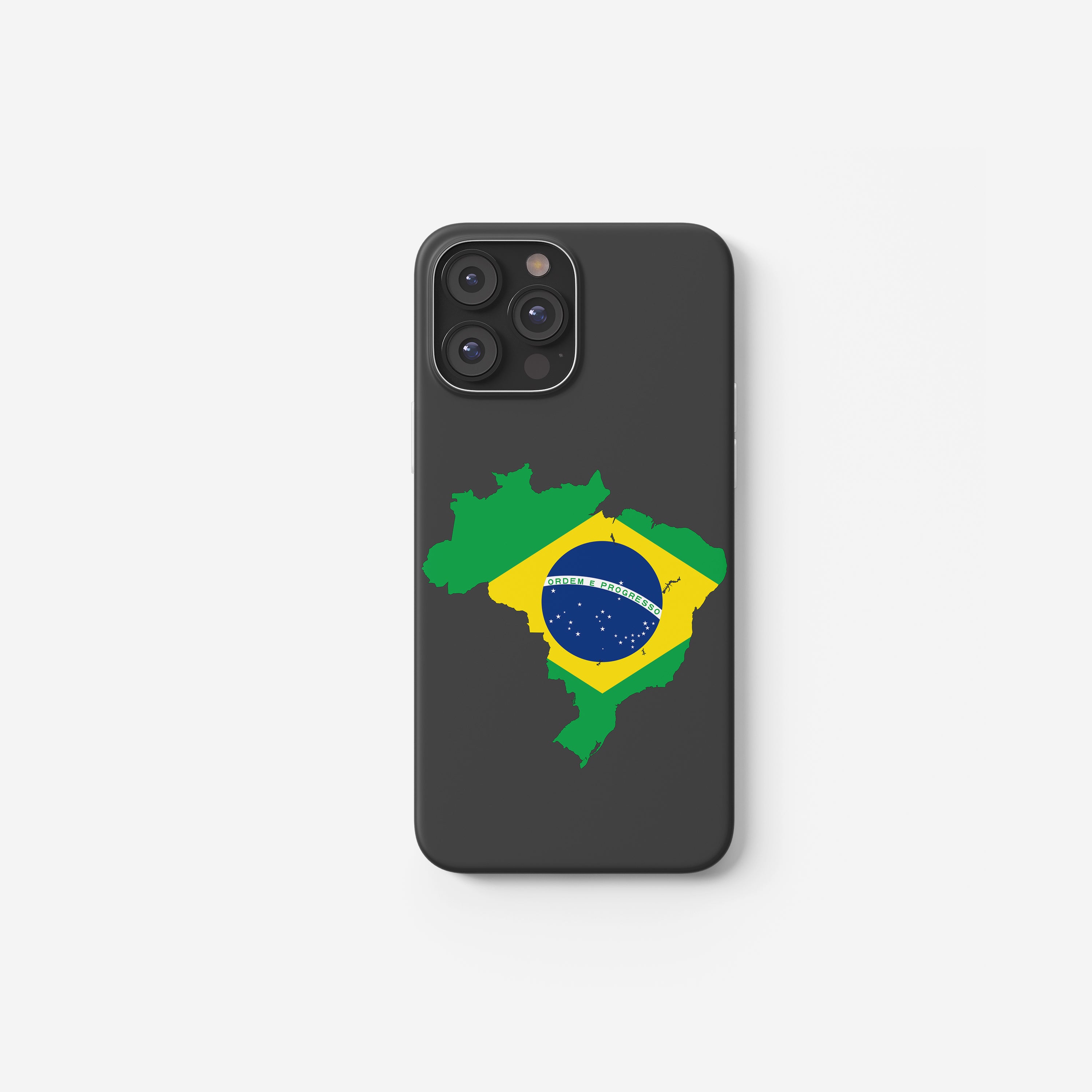 Brasilien Handyhülle mit Länderkarte & Nationalwappen