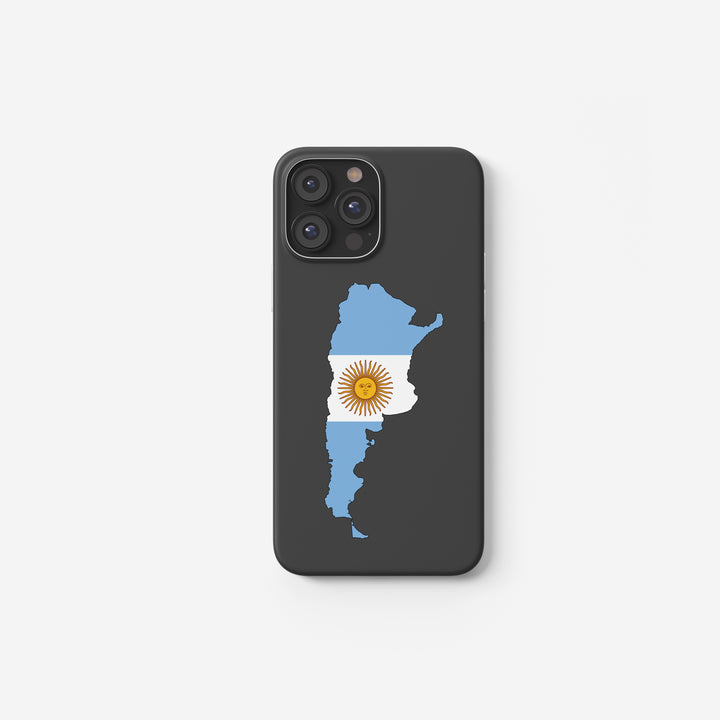 Argentinien Handyhülle mit Länderkarte & Nationalwappen