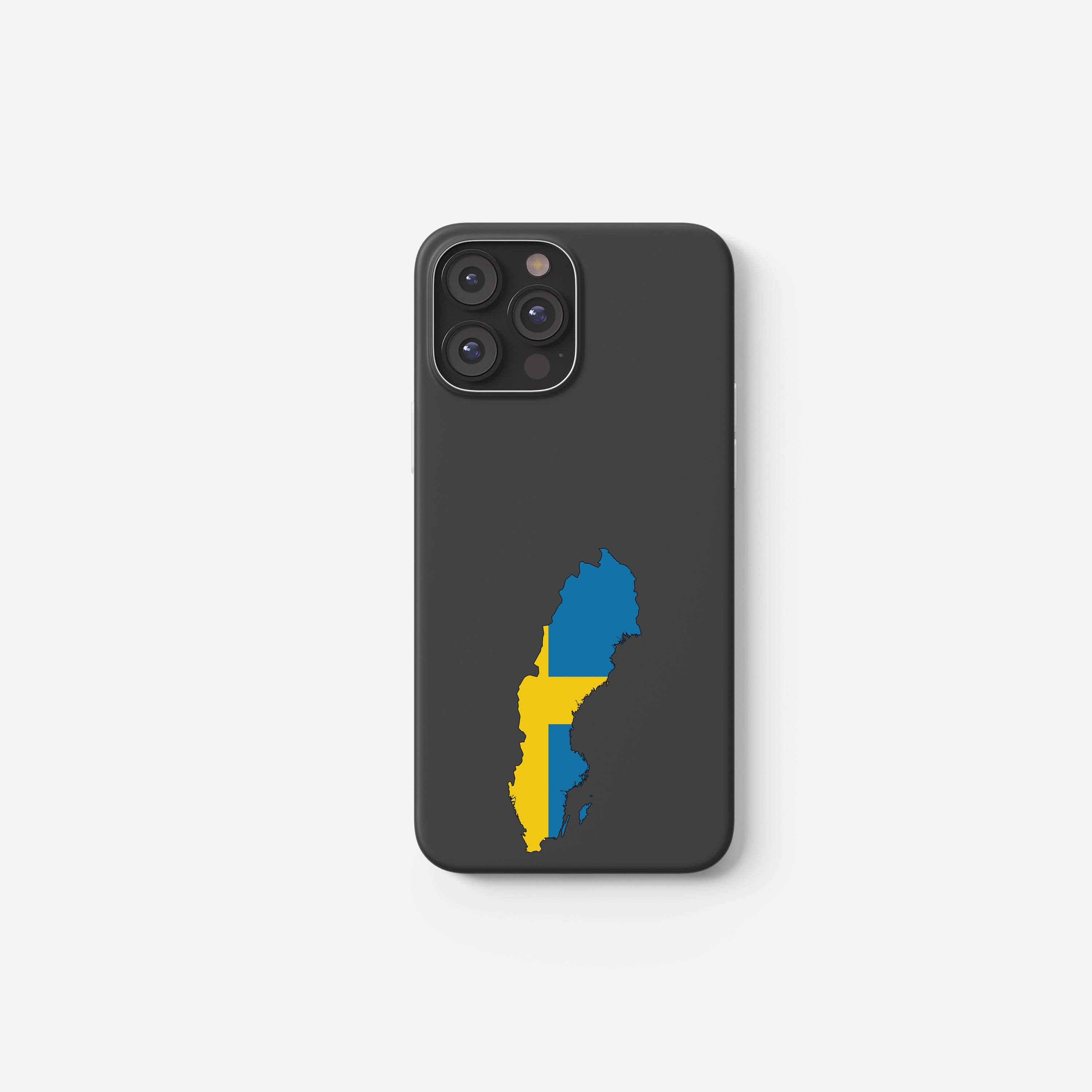 Schweden Handyhülle mit Länderkarte & Nationalwappen – personalisierbar & stilvoll