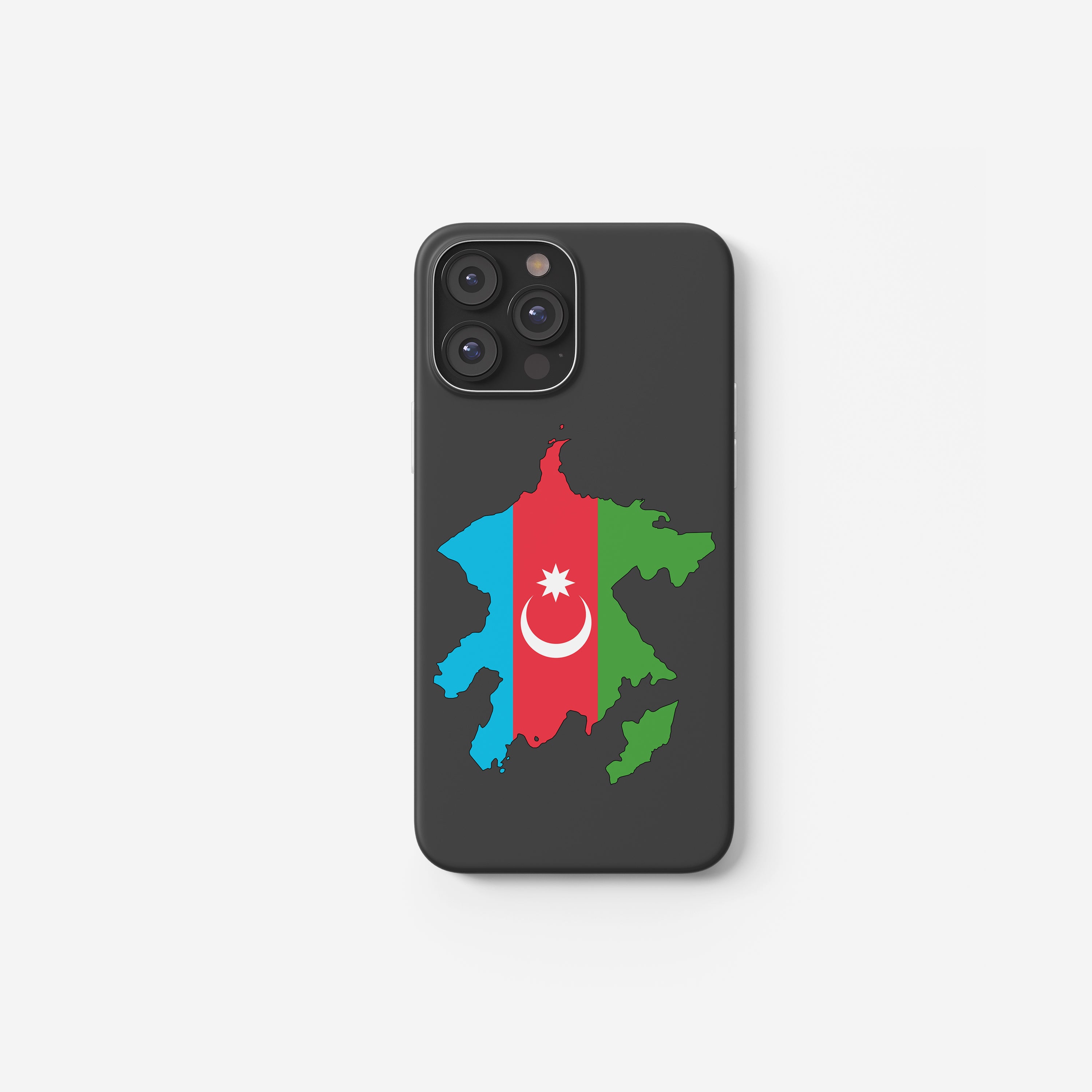 Aserbaidschan Handyhülle mit Länderkarte & Nationalwappen