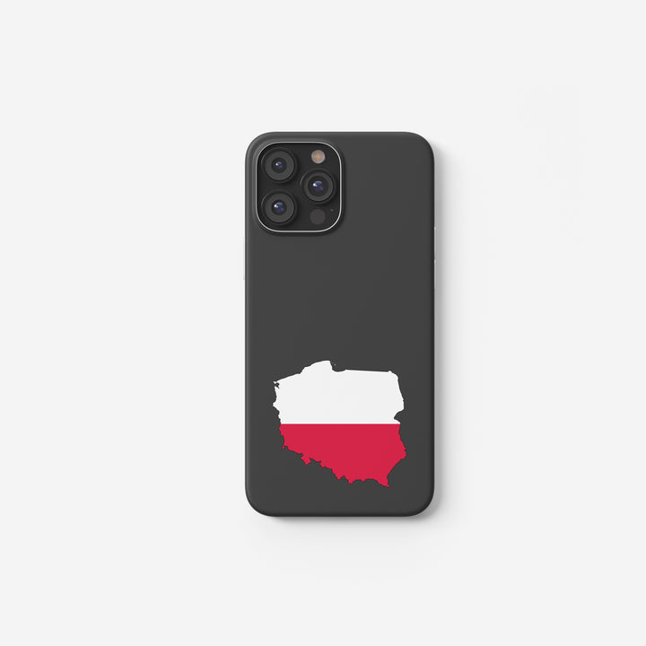 Polen Handyhülle mit Länderkarte & Nationalwappen – personalisierbar, & stilvoll