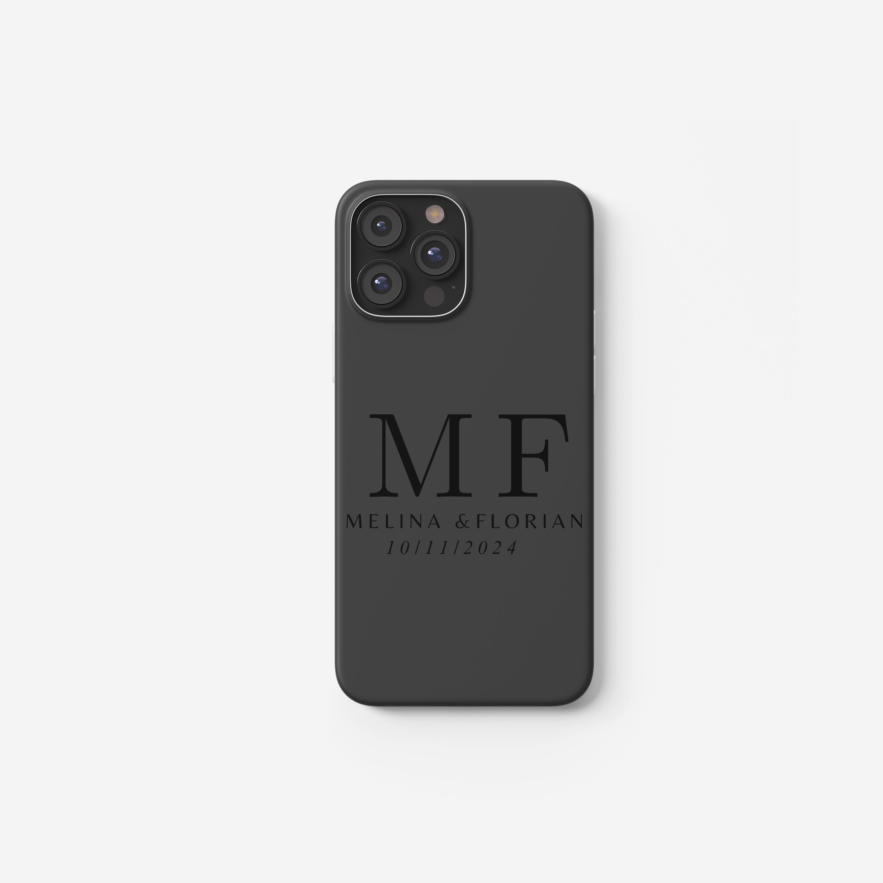 Personalisierte Handyhülle mit Initialen, Namen & Datum