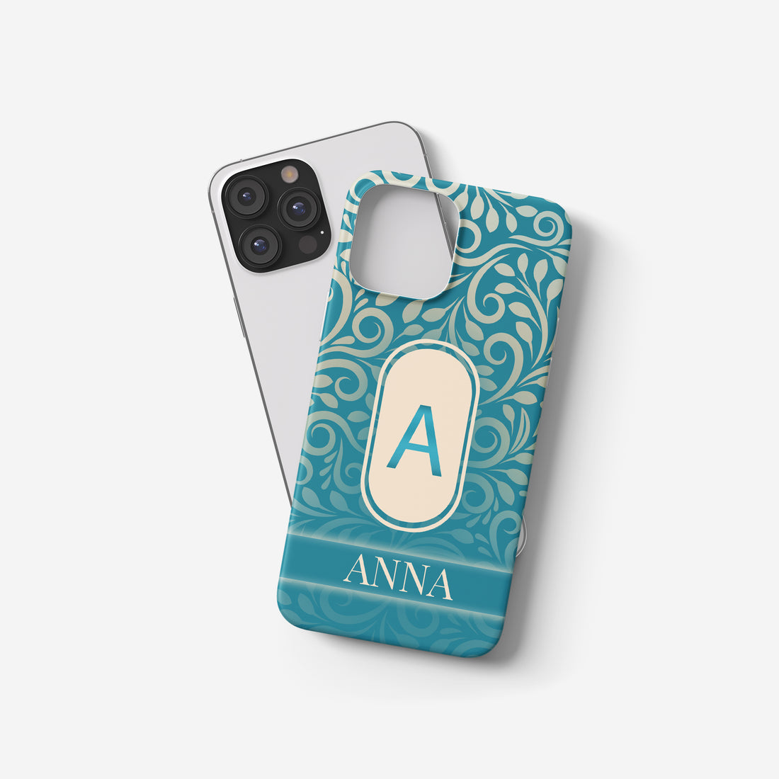 Elegante Blumen Handyhülle  Personalisierbar mit Namen Romantisch & stilvoll