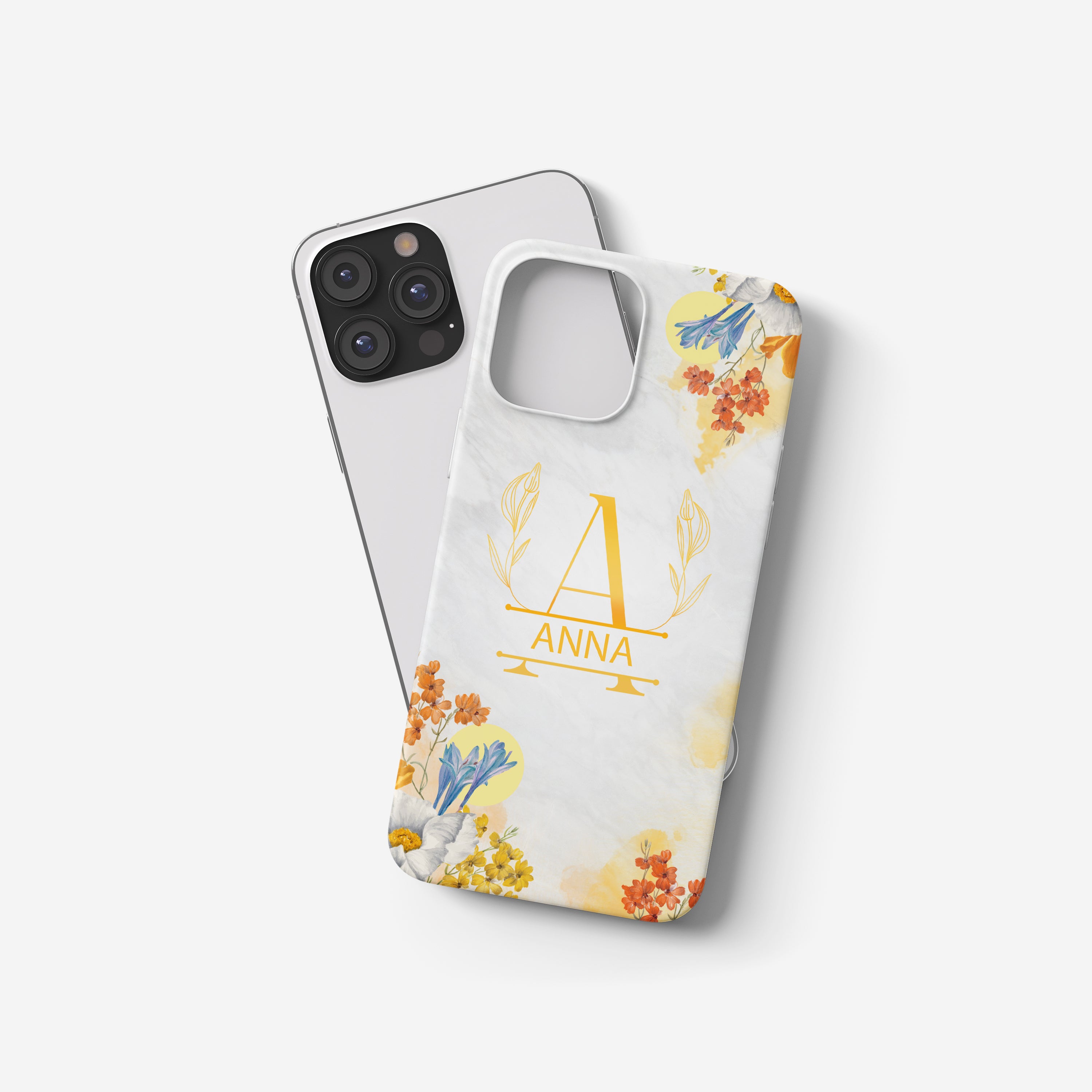 Flower Handyhülle Personalisiert mit deinem Namen Elegant & hochwertig