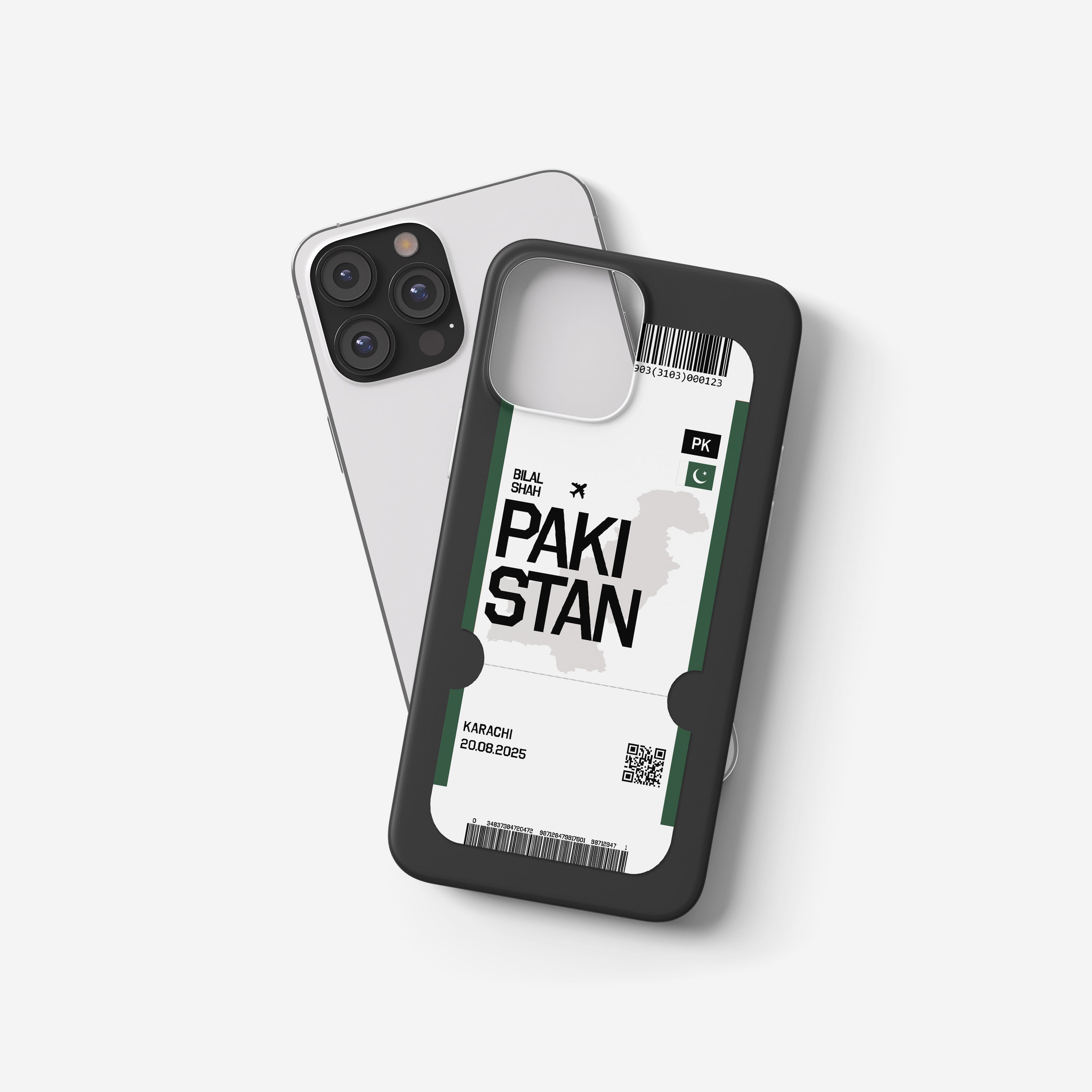 Pakistan Handyhülle im Flugticket-Design