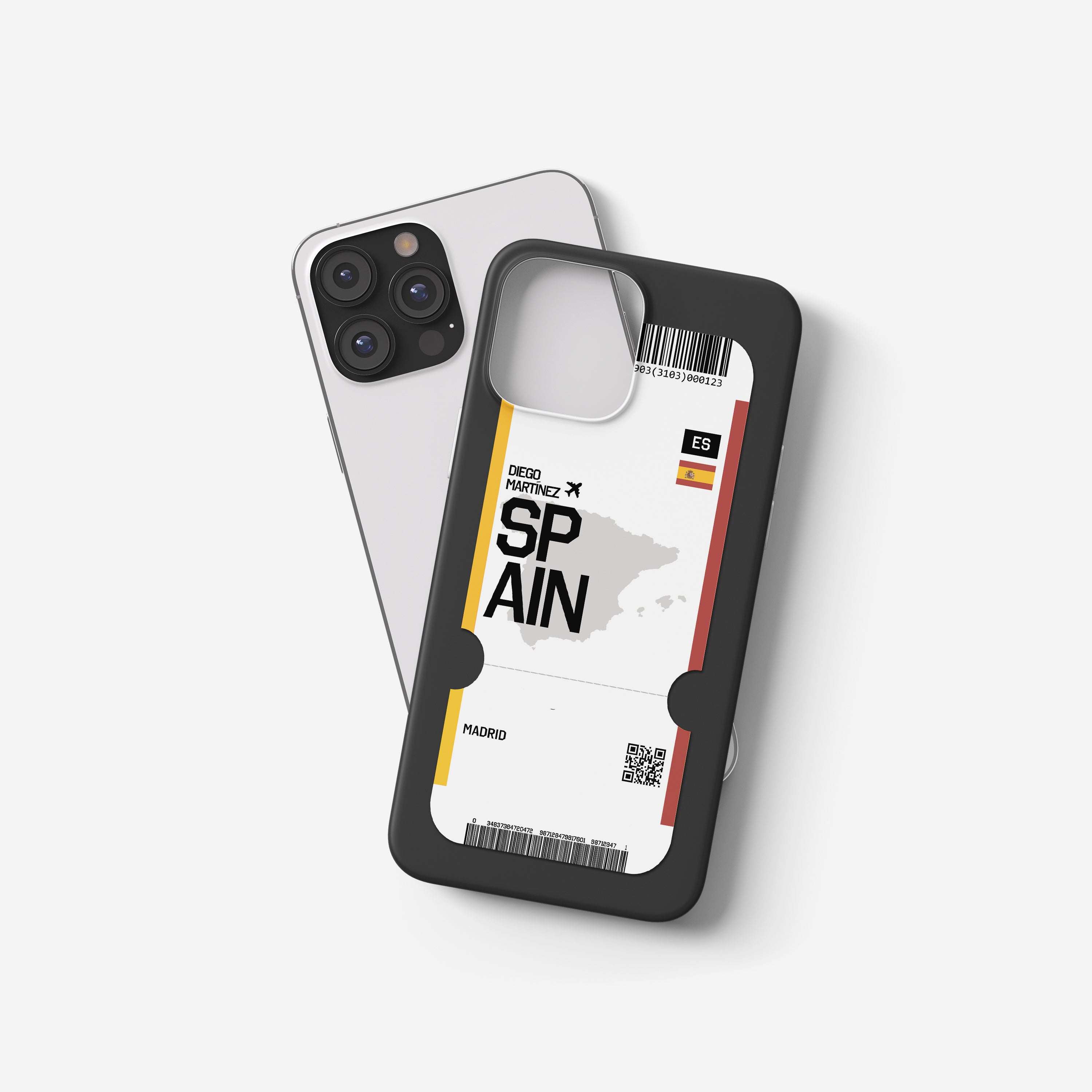 Spanien Handyhülle im Flugticket-Design