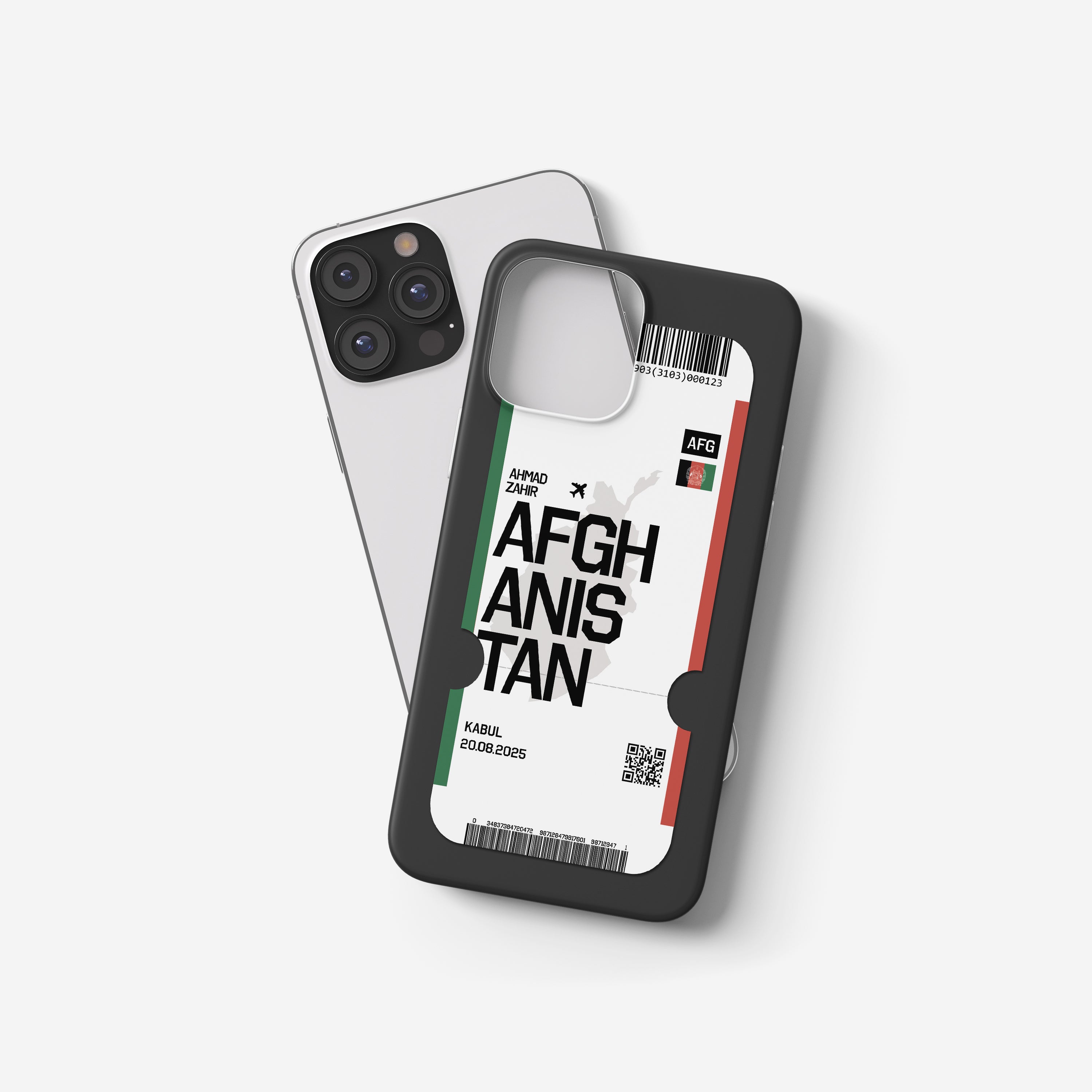 Afghanistan Handyhülle im Flugticket-Design