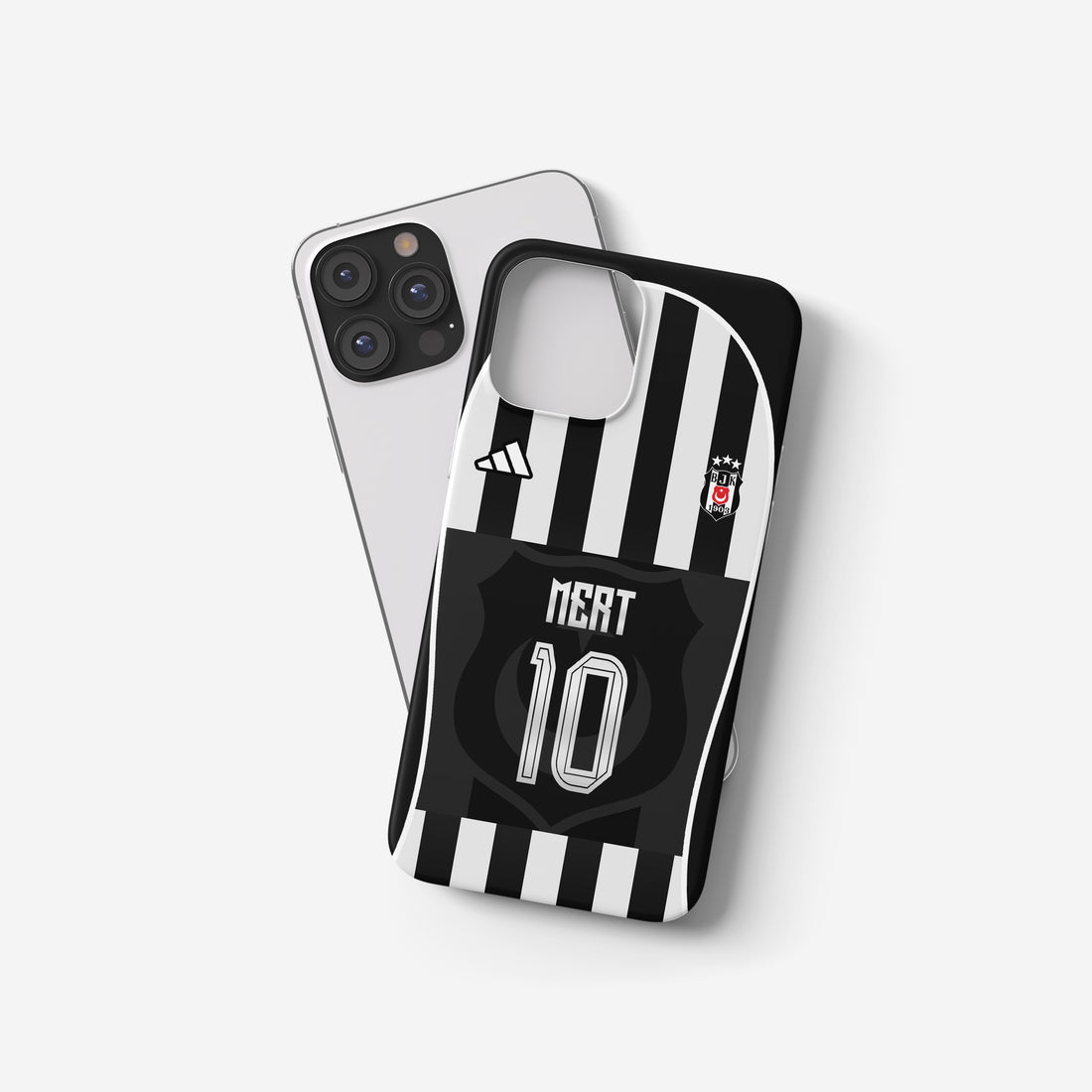 Beşiktaş Hülle Trikot-Design in Schwarz-Weiß mit Logo