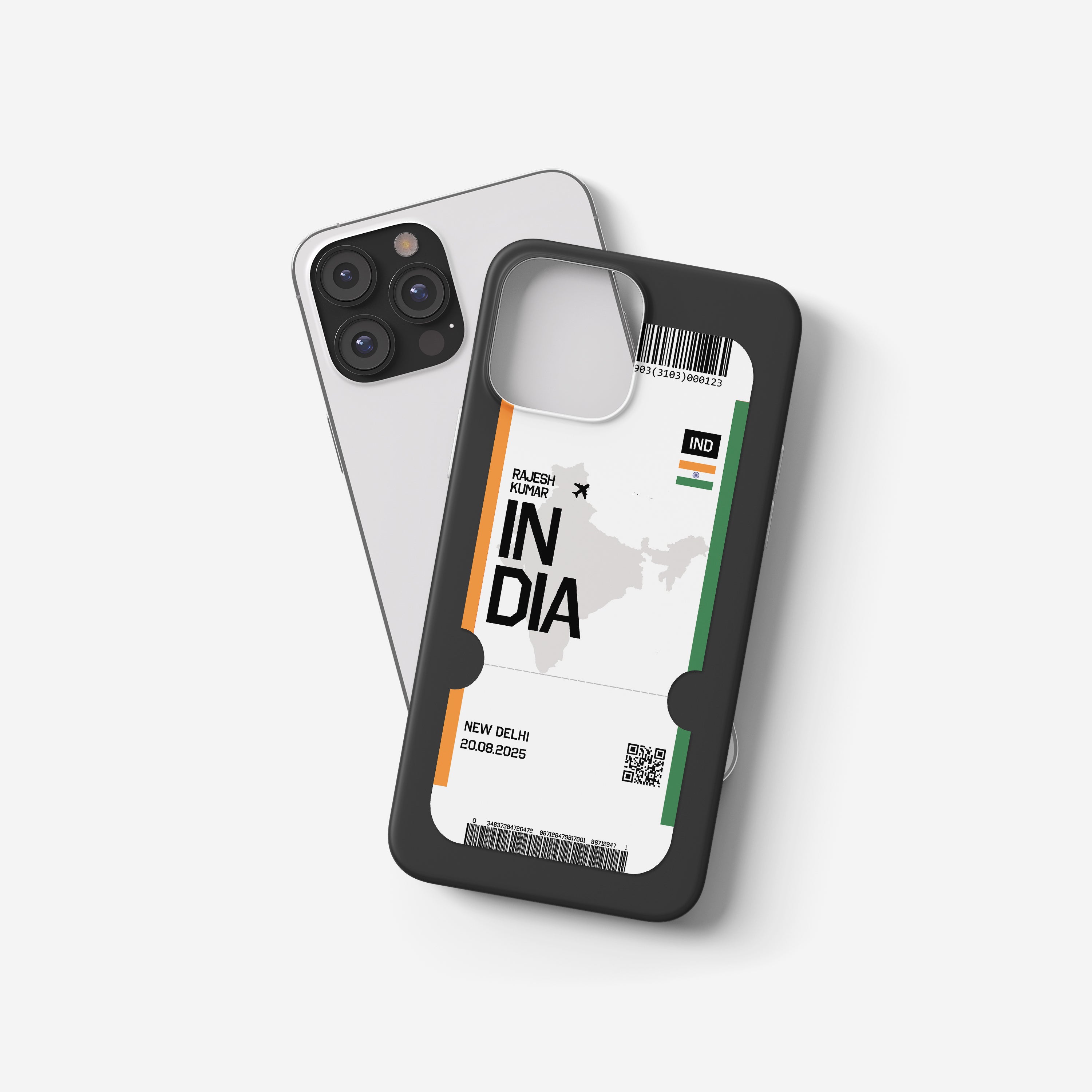 Indien Handyhülle im Flugticket-Design