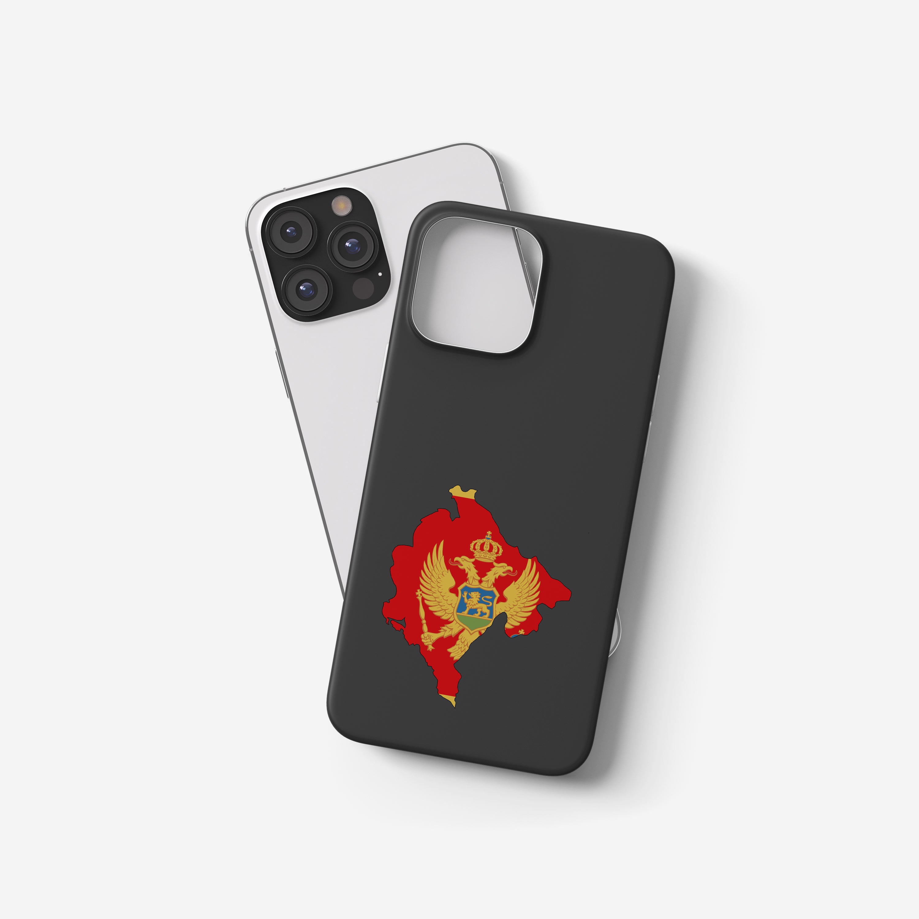 Montenegro Handyhülle mit Länderkarte & Nationalwappen – personalisierbar