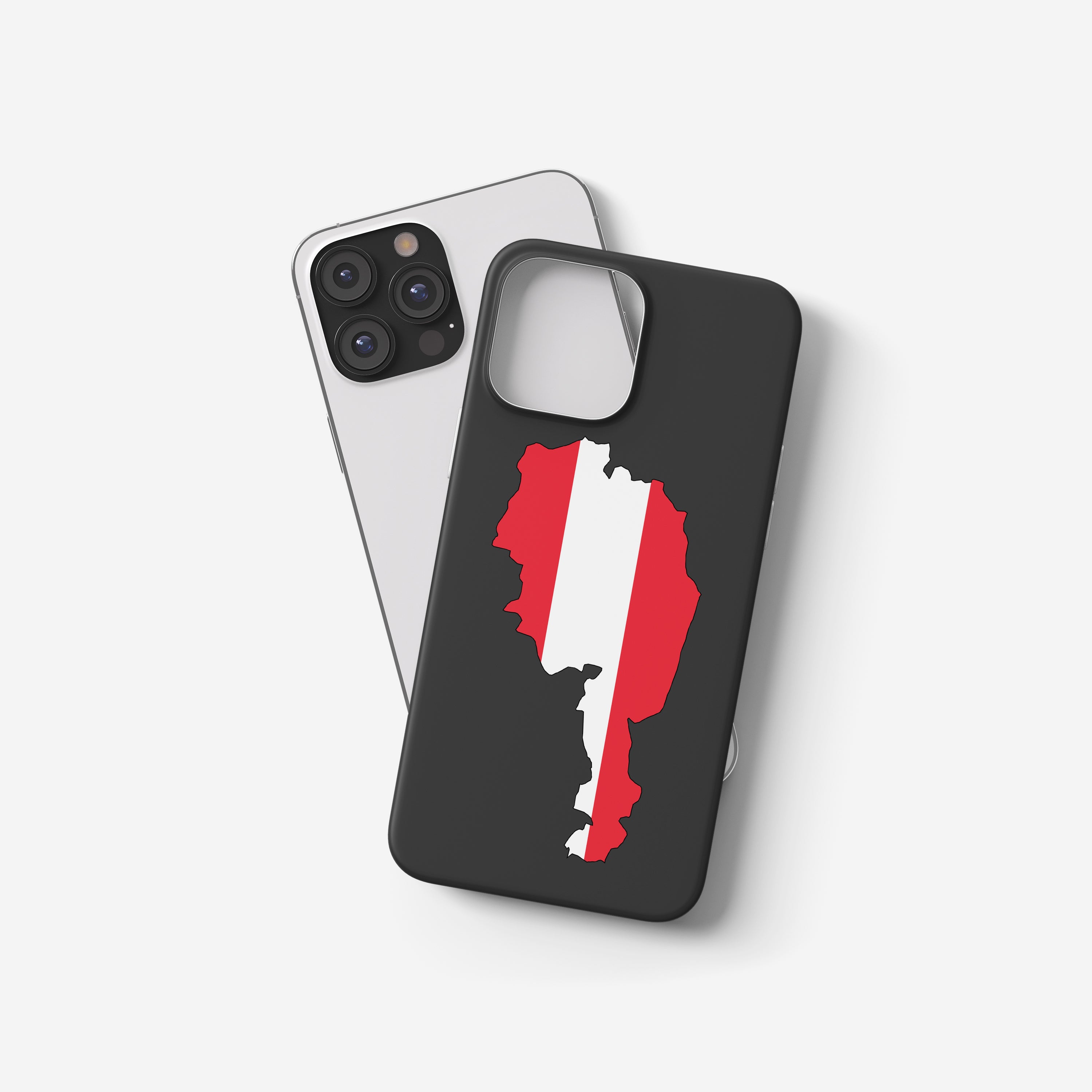 Österreich Handyhülle mit Länderkarte & Nationalwappen – personalisierbar, stilvoll