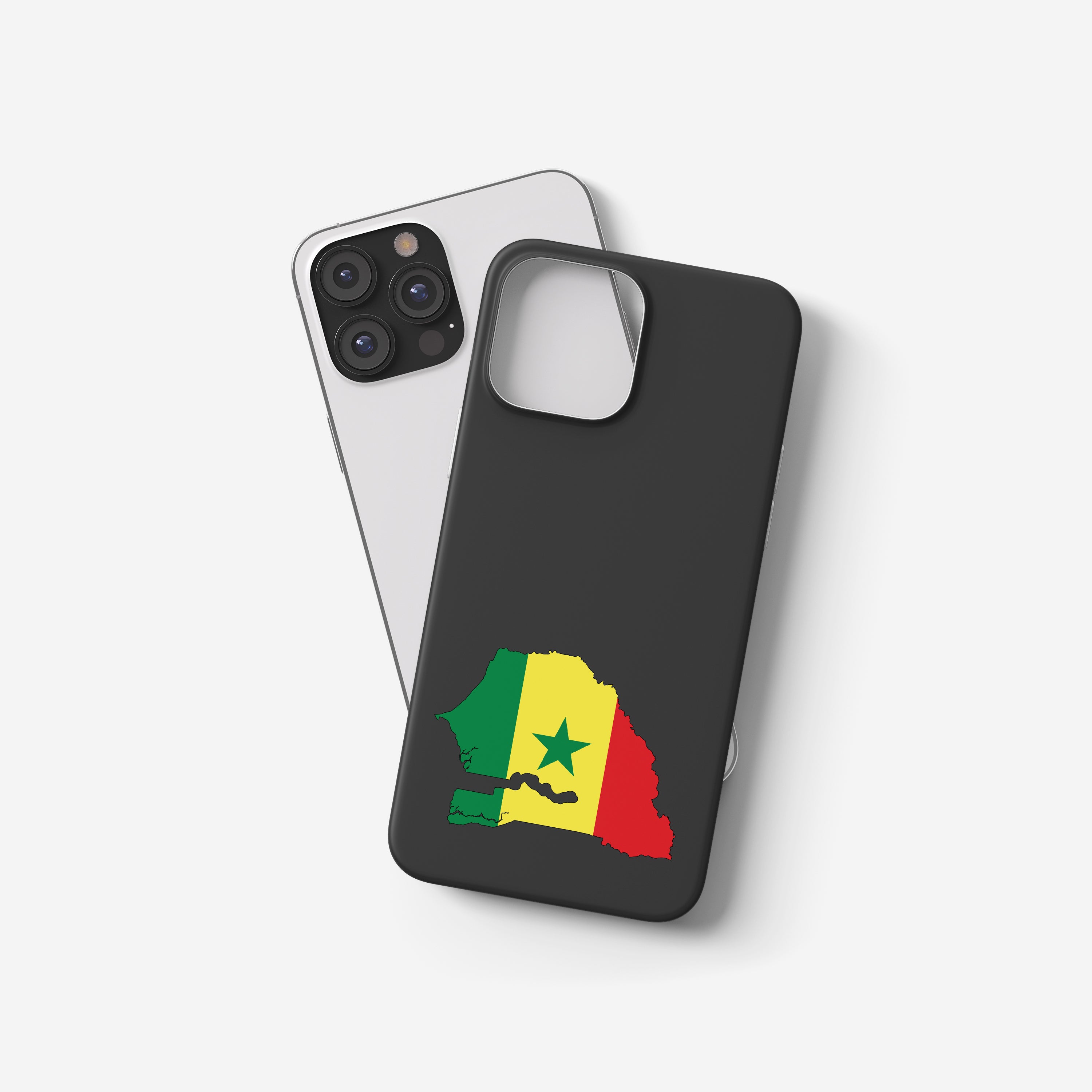 Handyhülle Senegal mit Länderkarte & Nationalwappen – personalisierbar, & stilvoll