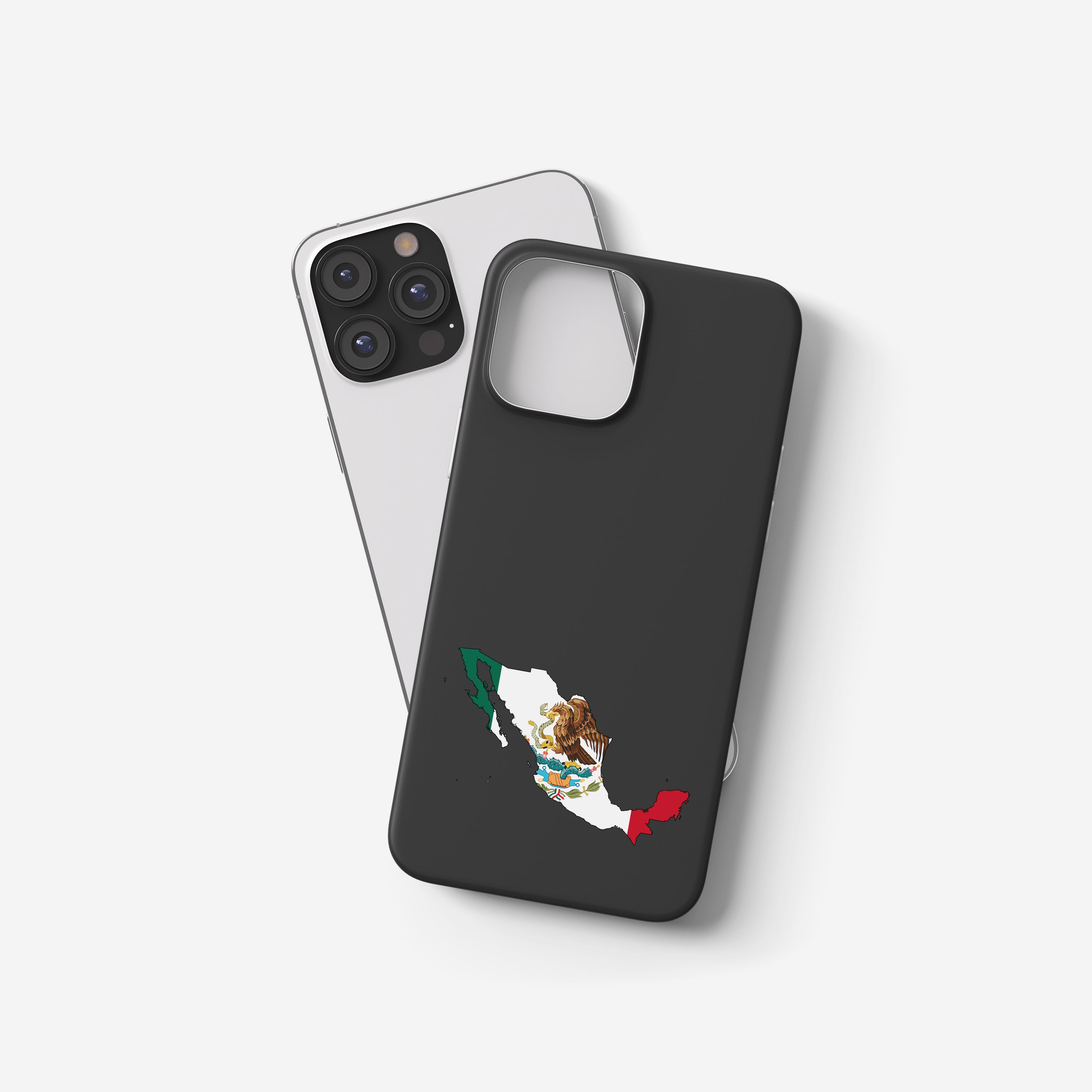 Mexiko Handyhülle mit Länderkarte & Nationalwappen – personalisierbar