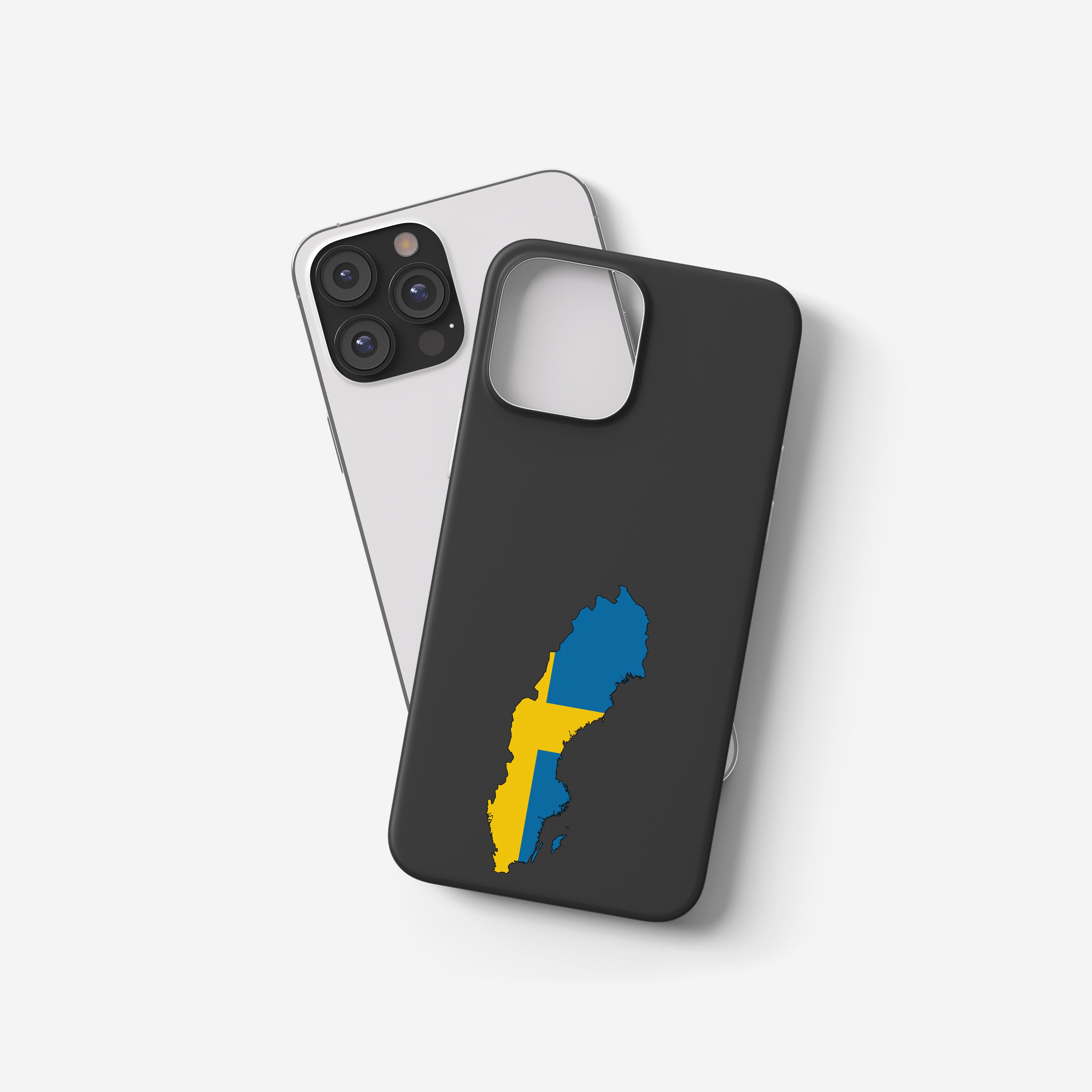 Schweden Handyhülle mit Länderkarte & Nationalwappen – personalisierbar & stilvoll