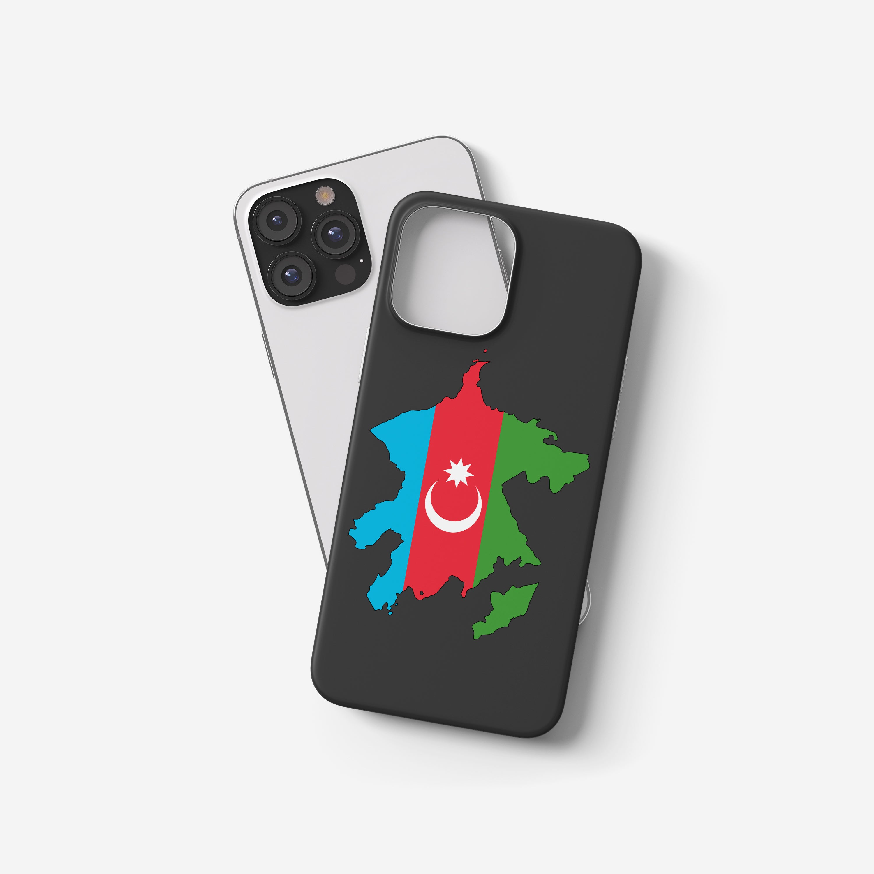 Aserbaidschan Handyhülle mit Länderkarte & Nationalwappen