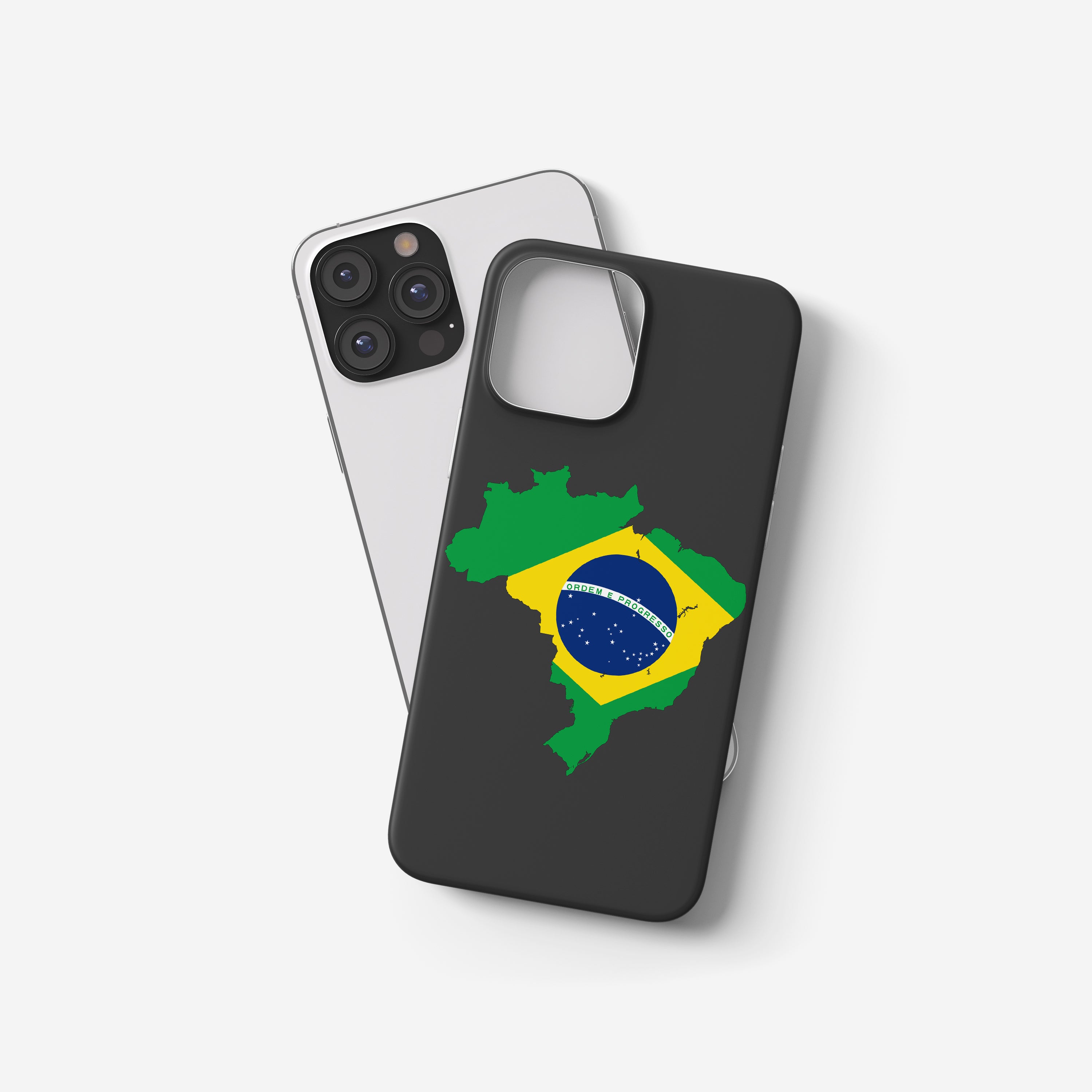 Brasilien Handyhülle mit Länderkarte & Nationalwappen