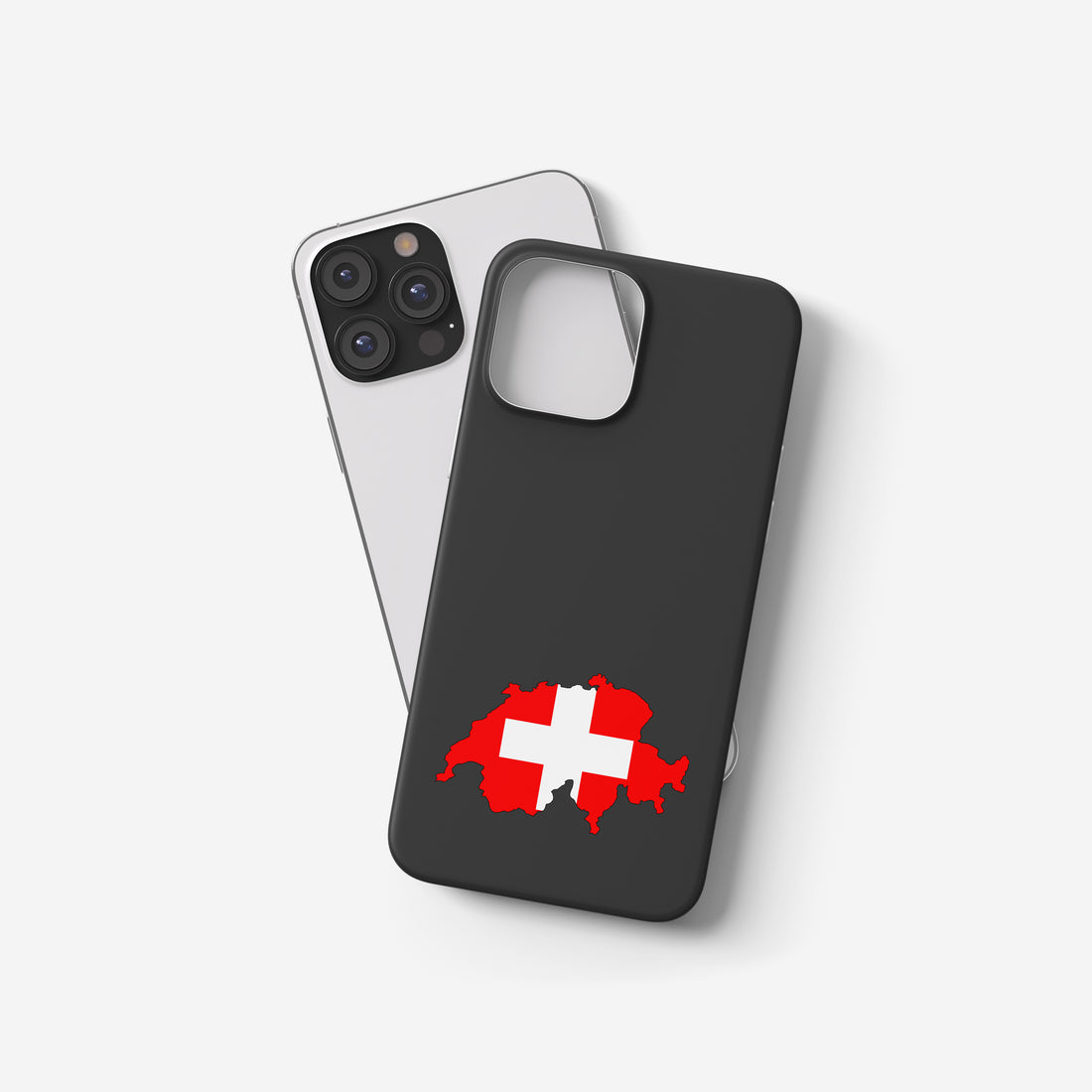 Handyhülle Schweiz mit Länderkarte & Nationalwappen – personalisierbar & stilvoll