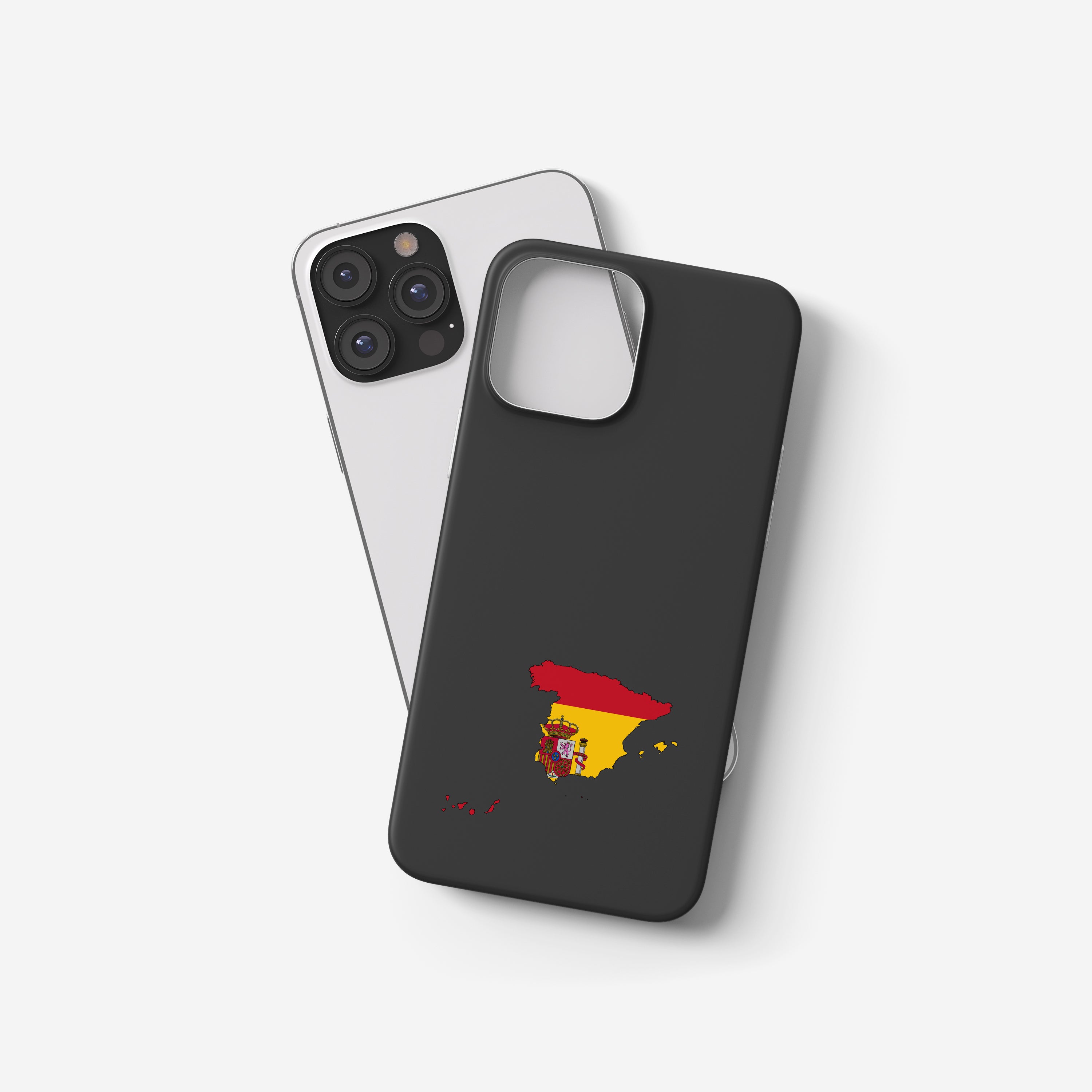 Handyhülle Spanien mit Länderkarte & Nationalwappen – personalisierbar & stilvoll