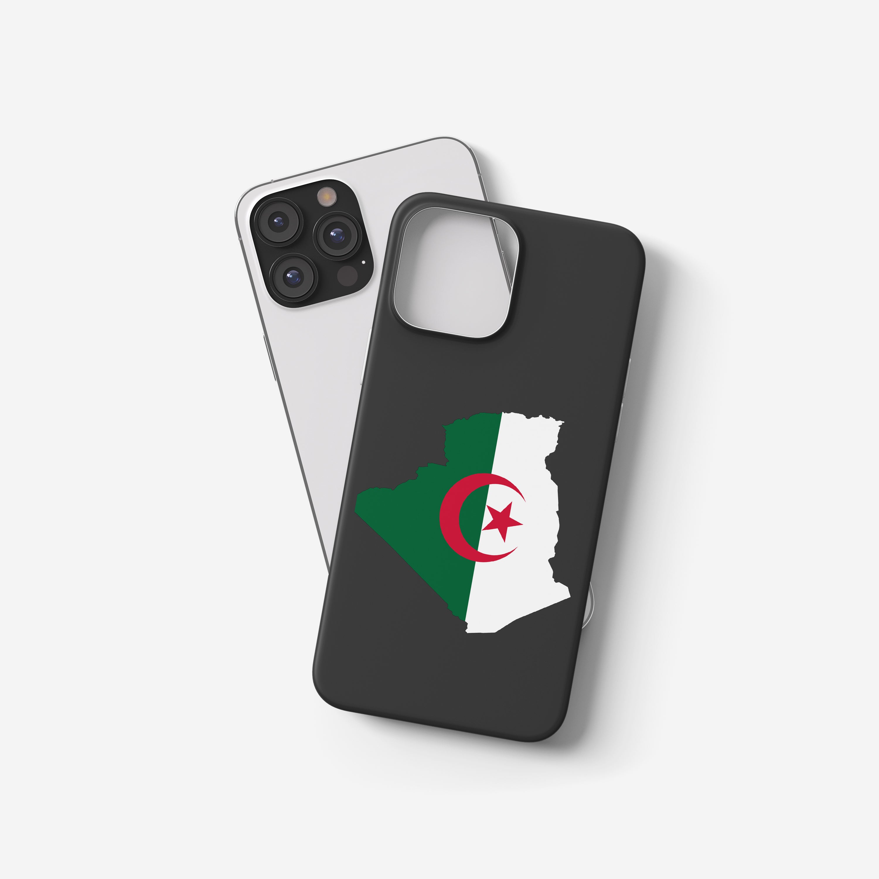Algerien Handyhülle mit Länderkarte & Nationalwappen