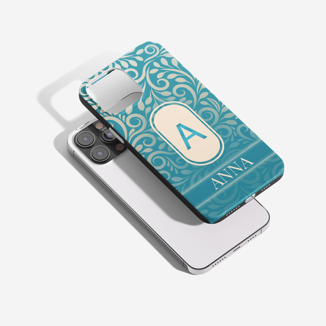 Elegante Blumen Handyhülle  Personalisierbar mit Namen Romantisch & stilvoll