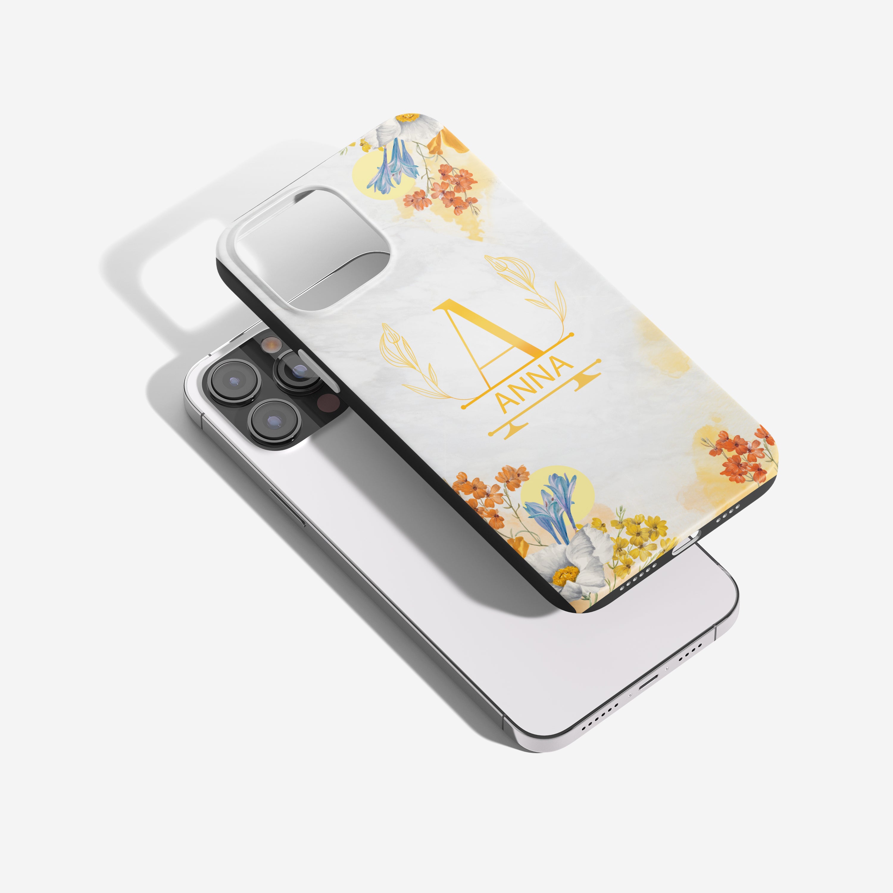 Flower Handyhülle Personalisiert mit deinem Namen Elegant & hochwertig