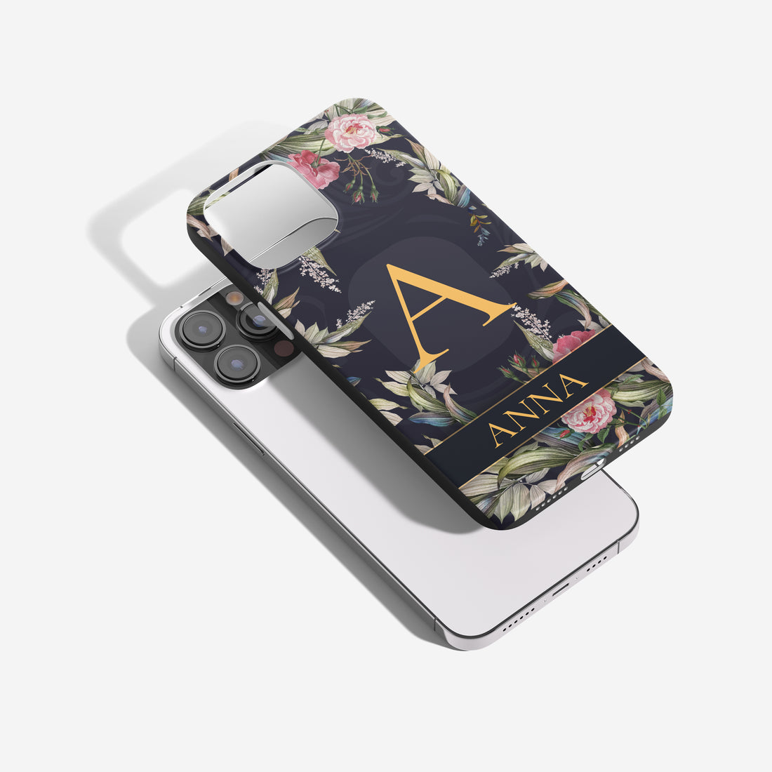 Personalisierte Blumen Handyhülle – Mit Namen, Datum & romantischem Design