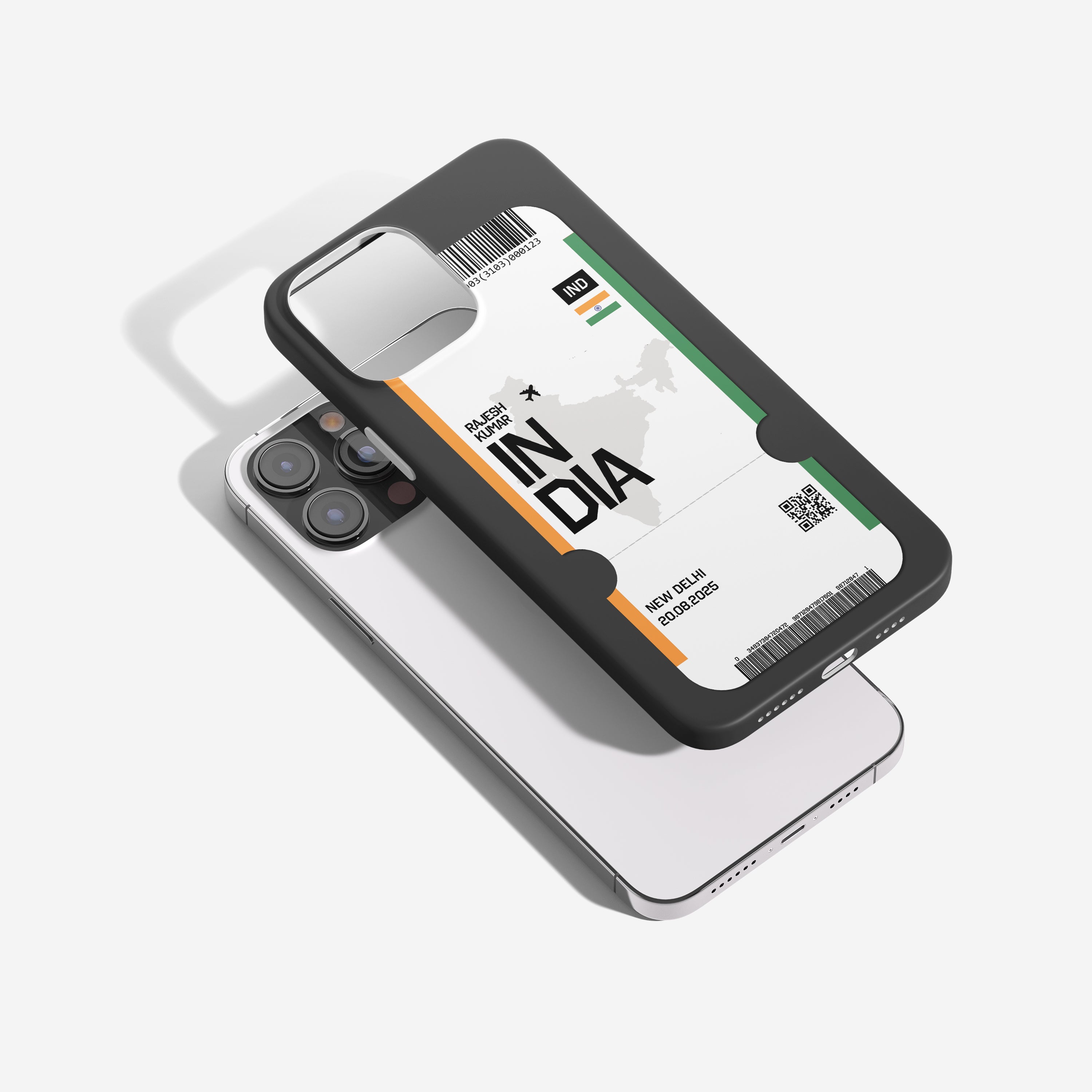 Indien Handyhülle im Flugticket-Design