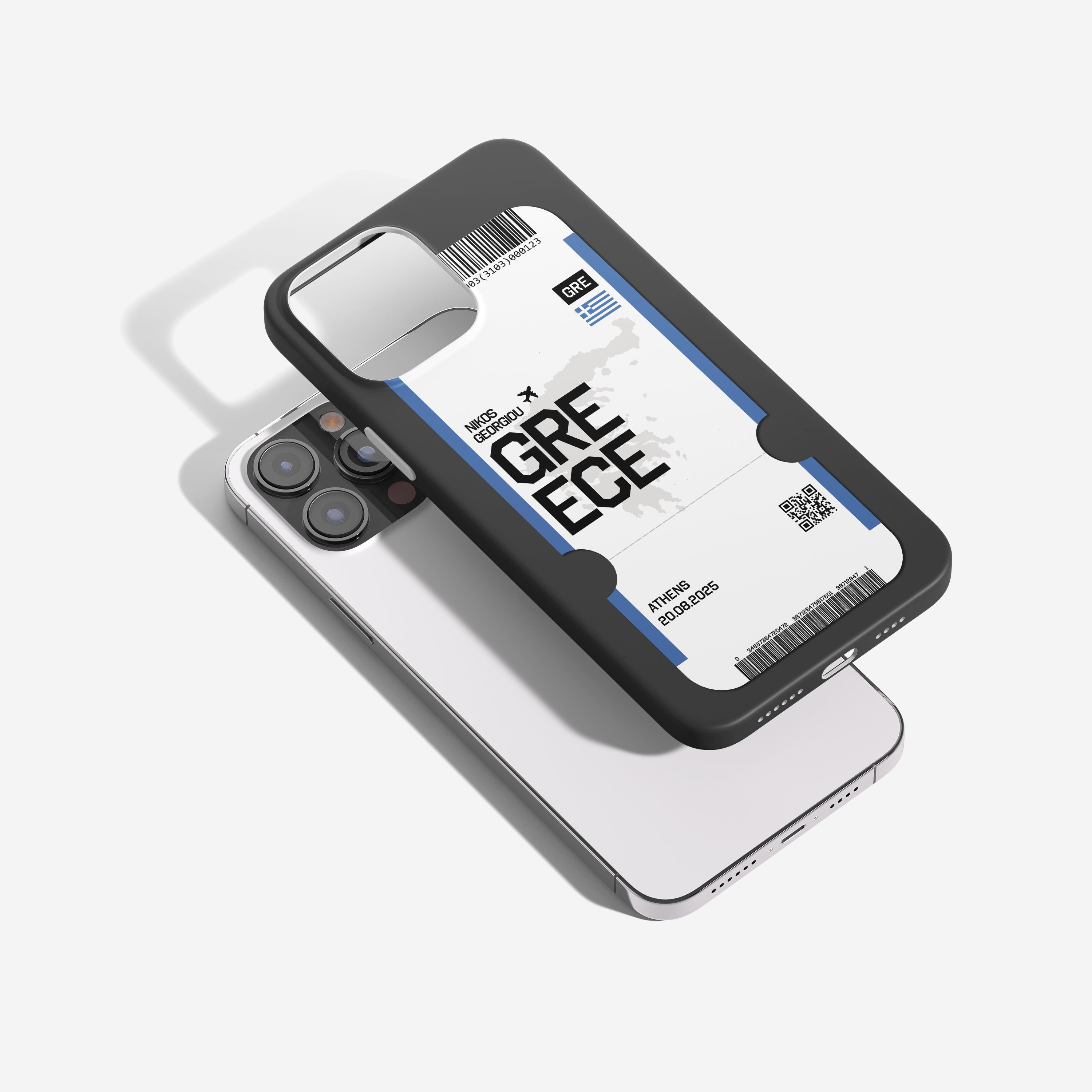 Griechenland Handyhülle im Flugticket-Design