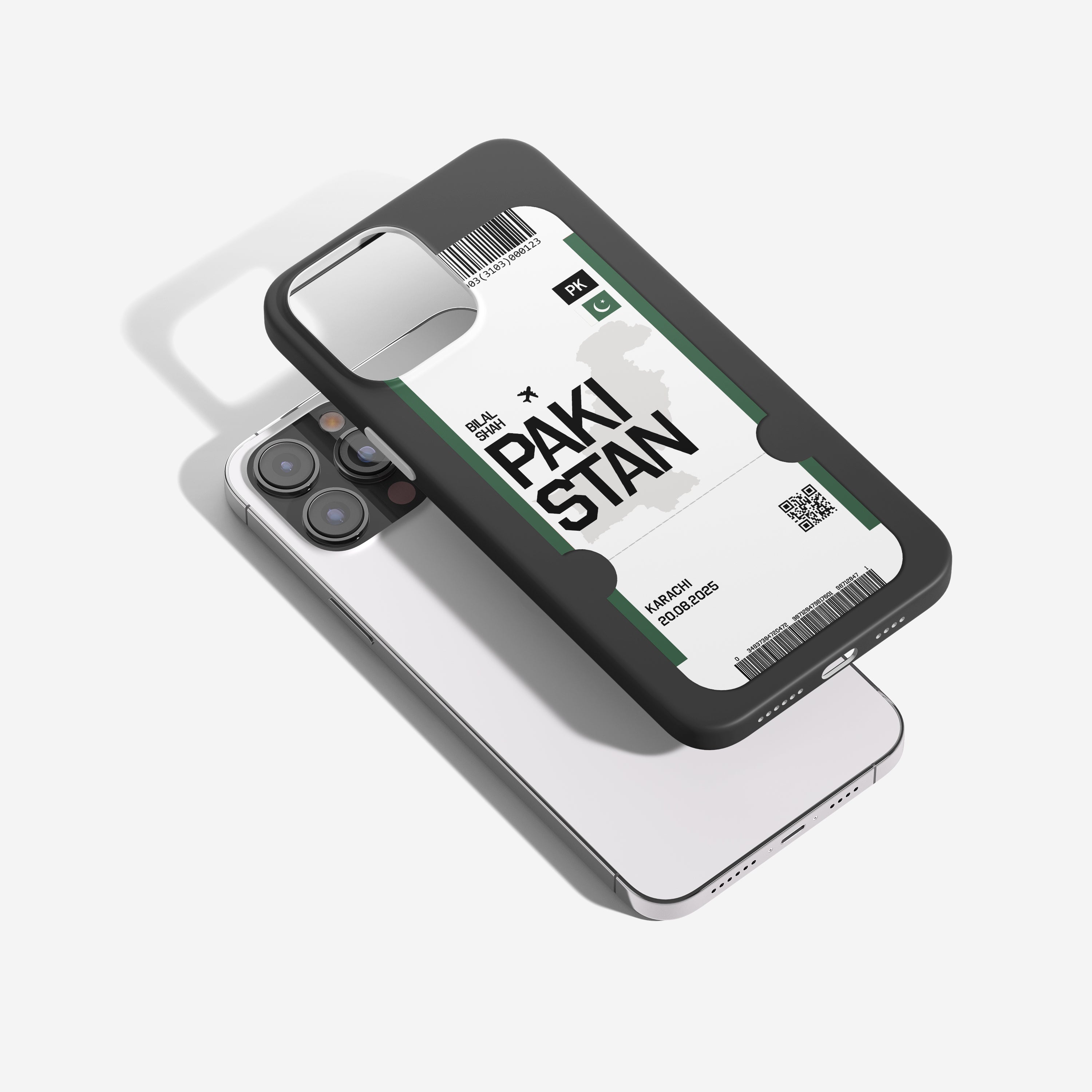 Pakistan Handyhülle im Flugticket-Design