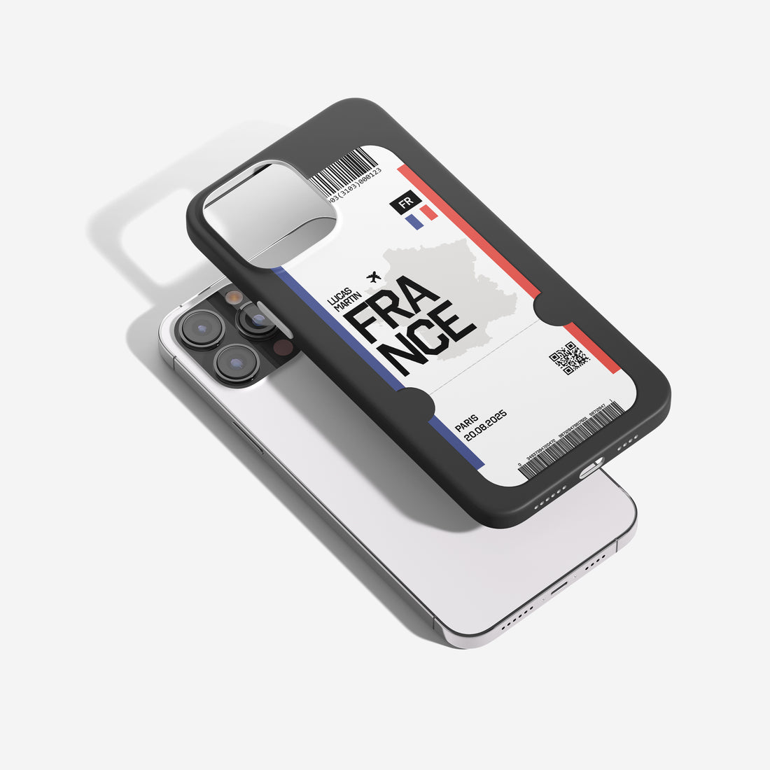 Frankreich Handyhülle im Flugticket-Design