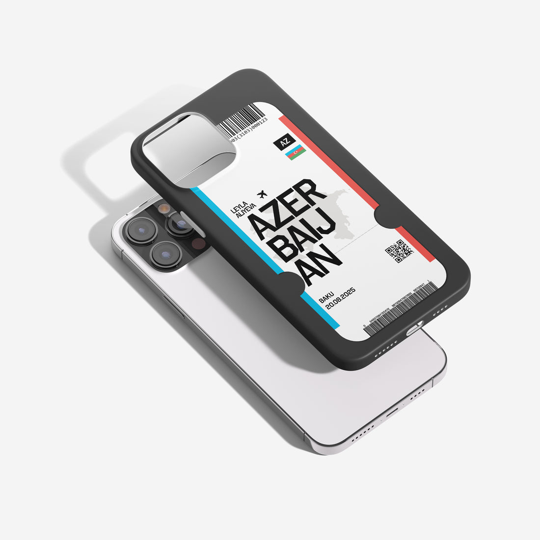 Aserbaidschan Handyhülle im Flugticket-Design