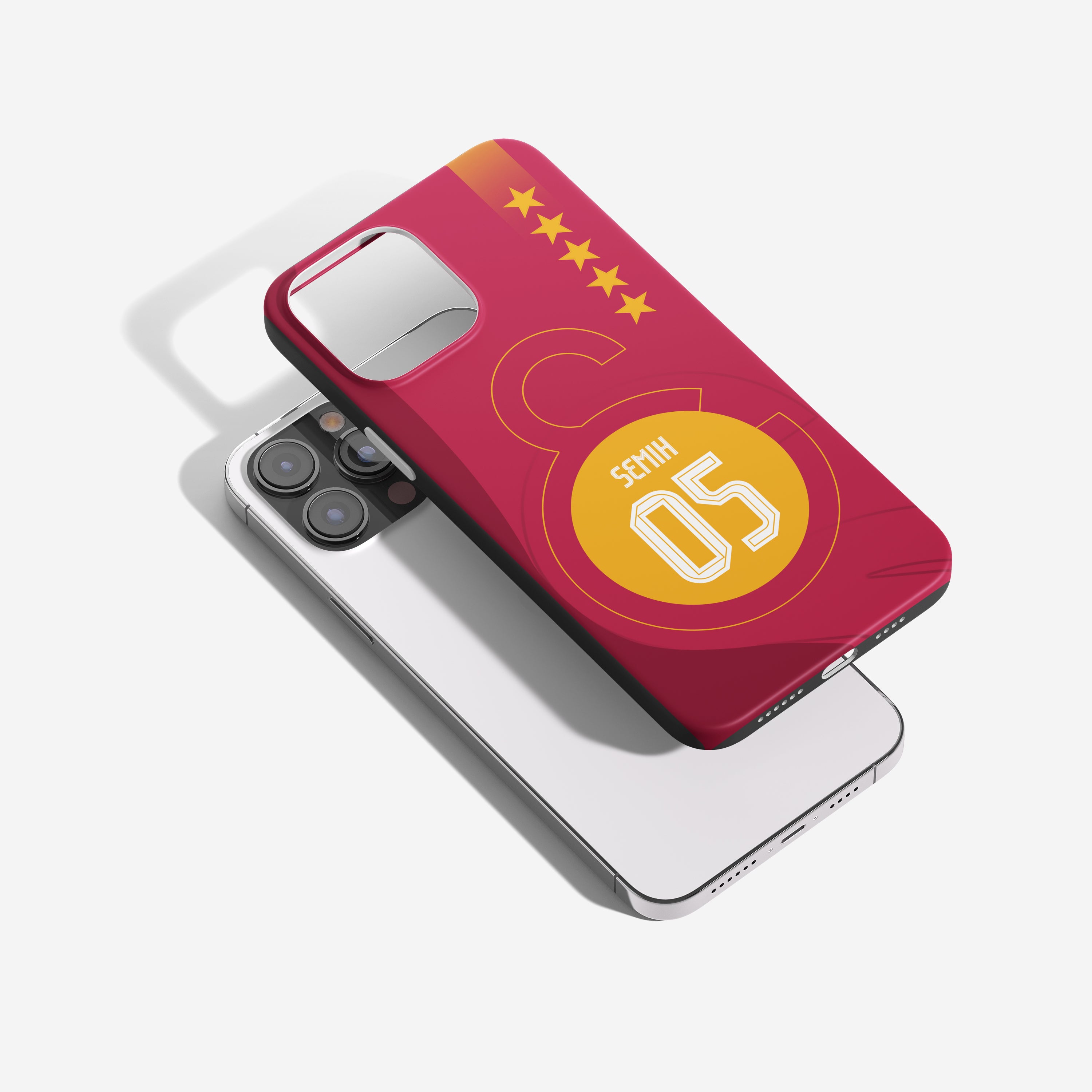 Galatasaray Case Handyhülle im Rot-Gelben Design mit Logo und 5 Sternen