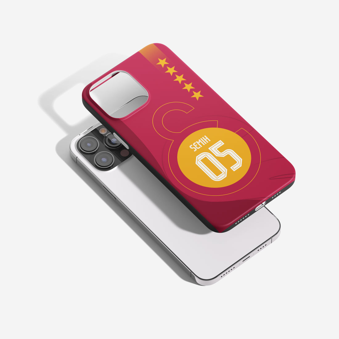Galatasaray Case Handyhülle im Rot-Gelben Design mit Logo und 5 Sternen