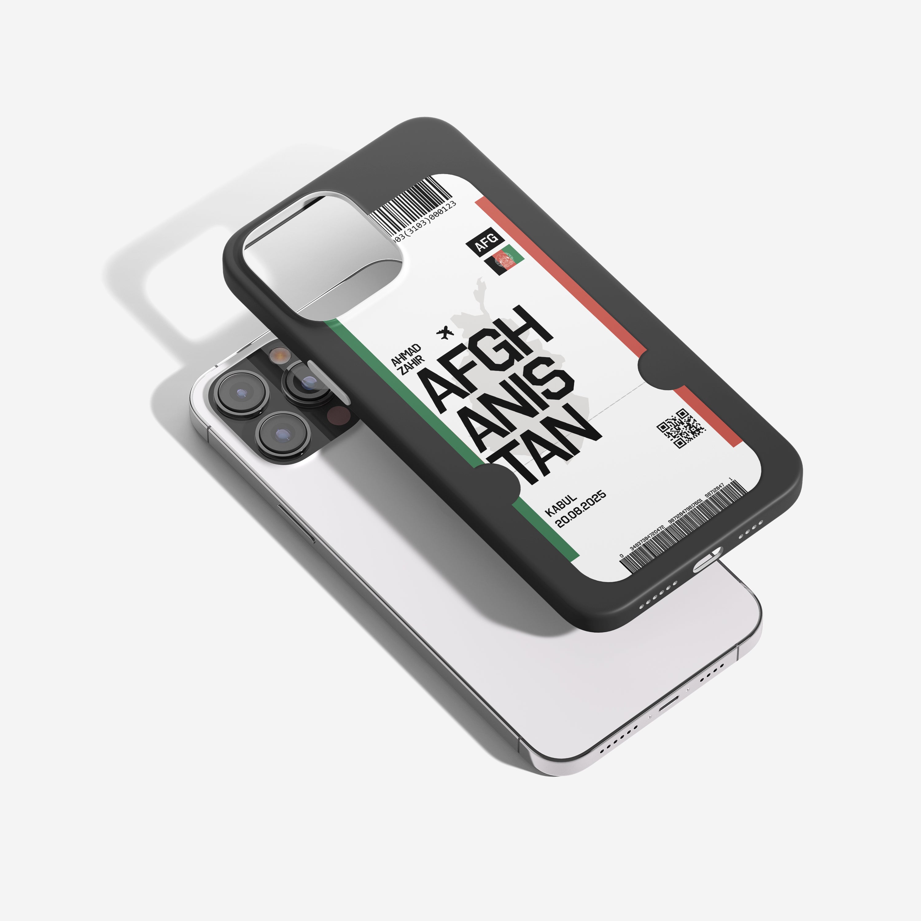 Afghanistan Handyhülle im Flugticket-Design