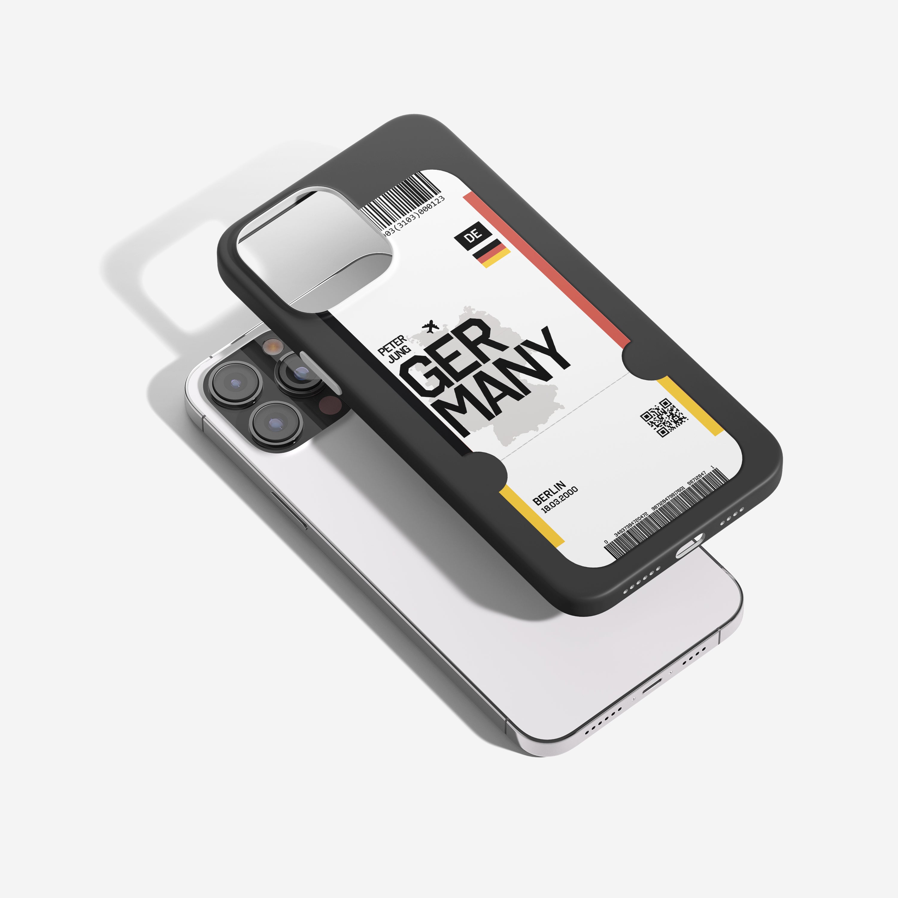 Deutschland Handyhülle im Flugticket-Design