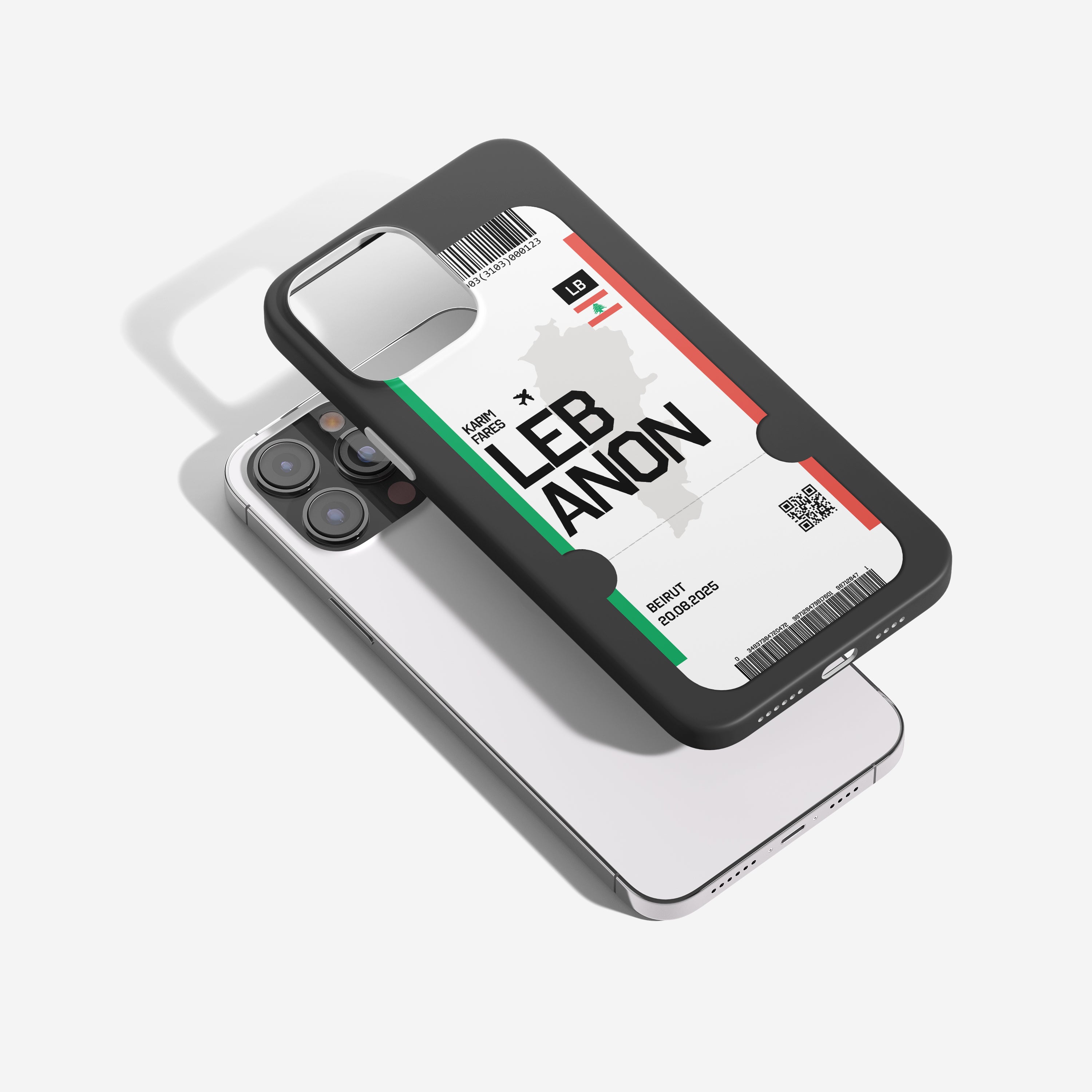 Libanon Handyhülle im Flugticket-Design