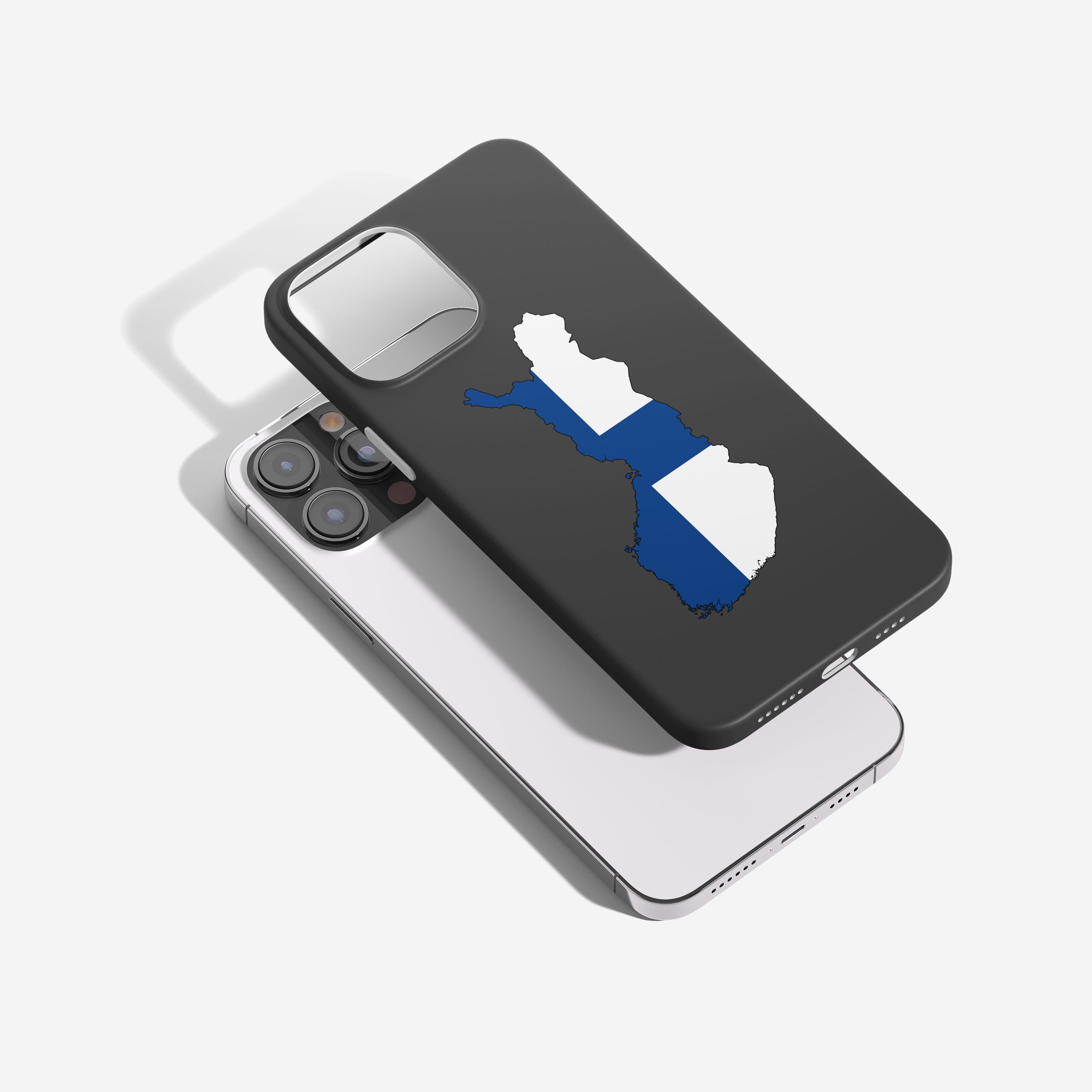 Finnland Handyhülle mit Länderkarte & Nationalwappen – Schutz, Design & persönliche Bedruckung