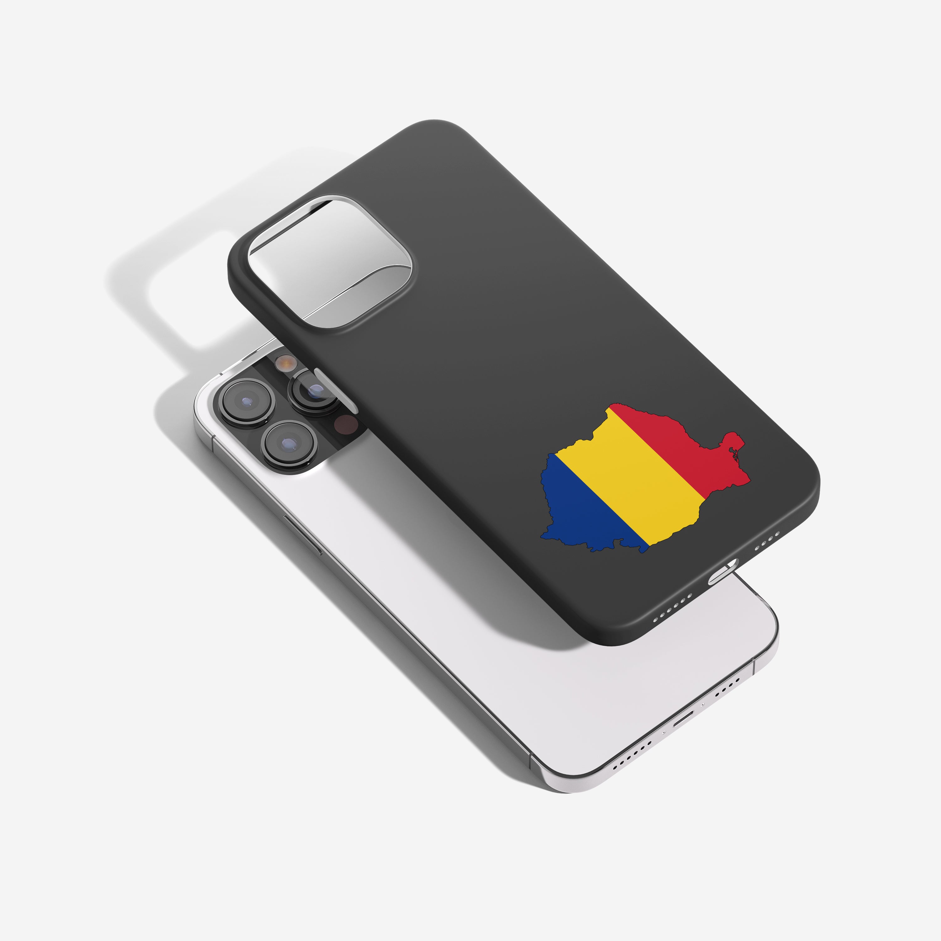 Rumänien Handyhülle mit Länderkarte & Nationalwappen – personalisierbar & stilvoll