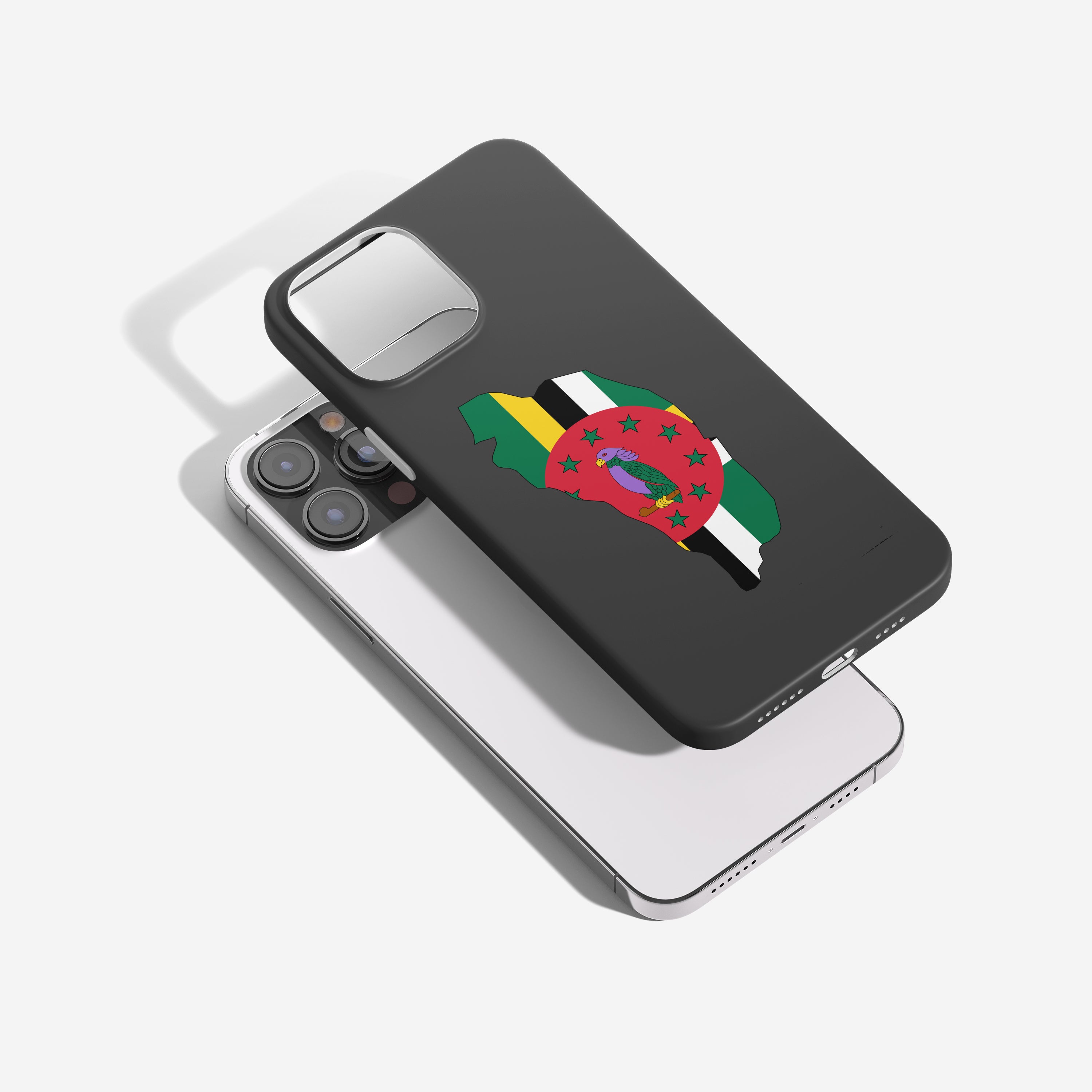 Dominica Handyhülle mit Länderkarte & Nationalwappen – Schutz, Stil & persönliche Bedruckung
