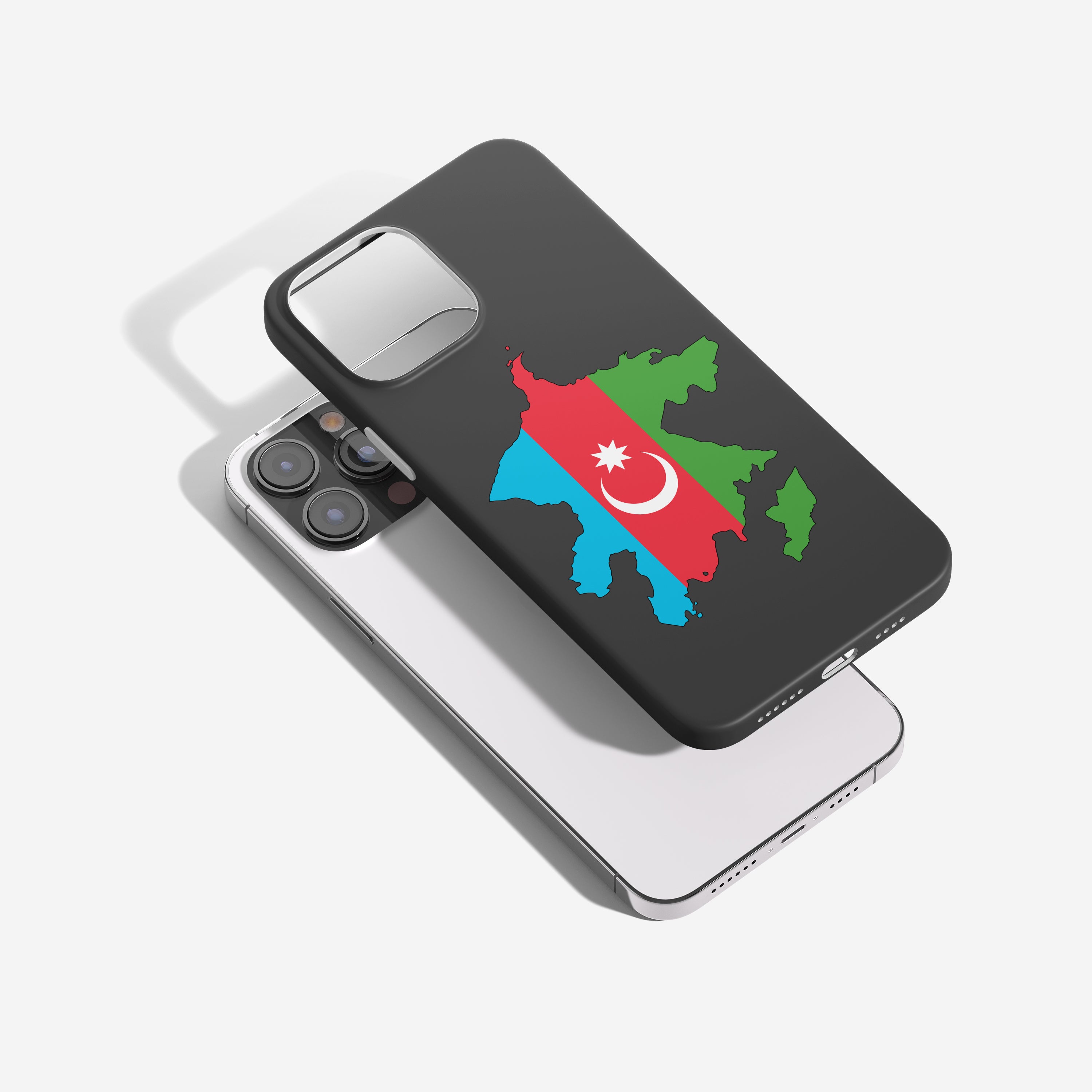 Aserbaidschan Handyhülle mit Länderkarte & Nationalwappen