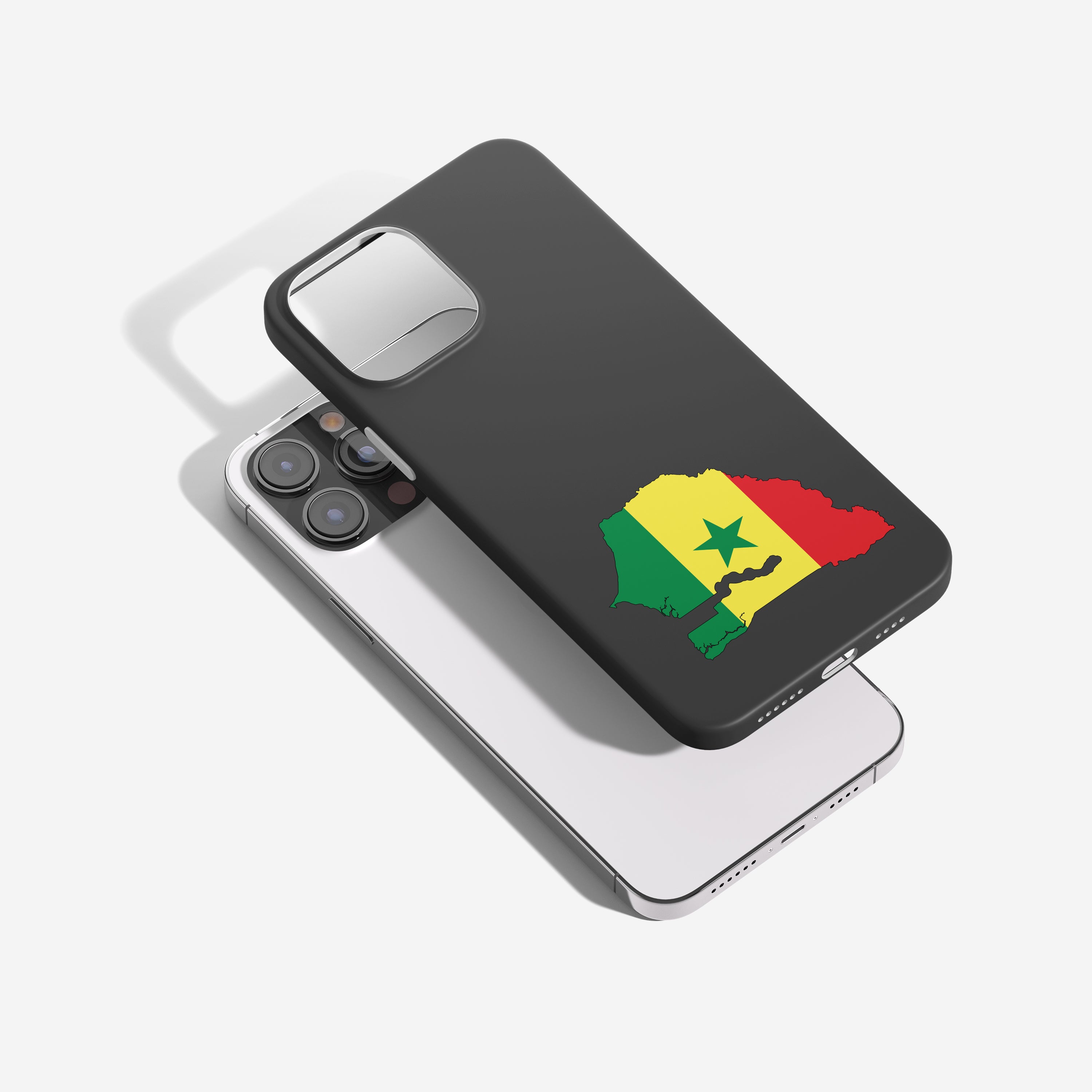 Handyhülle Senegal mit Länderkarte & Nationalwappen – personalisierbar, & stilvoll