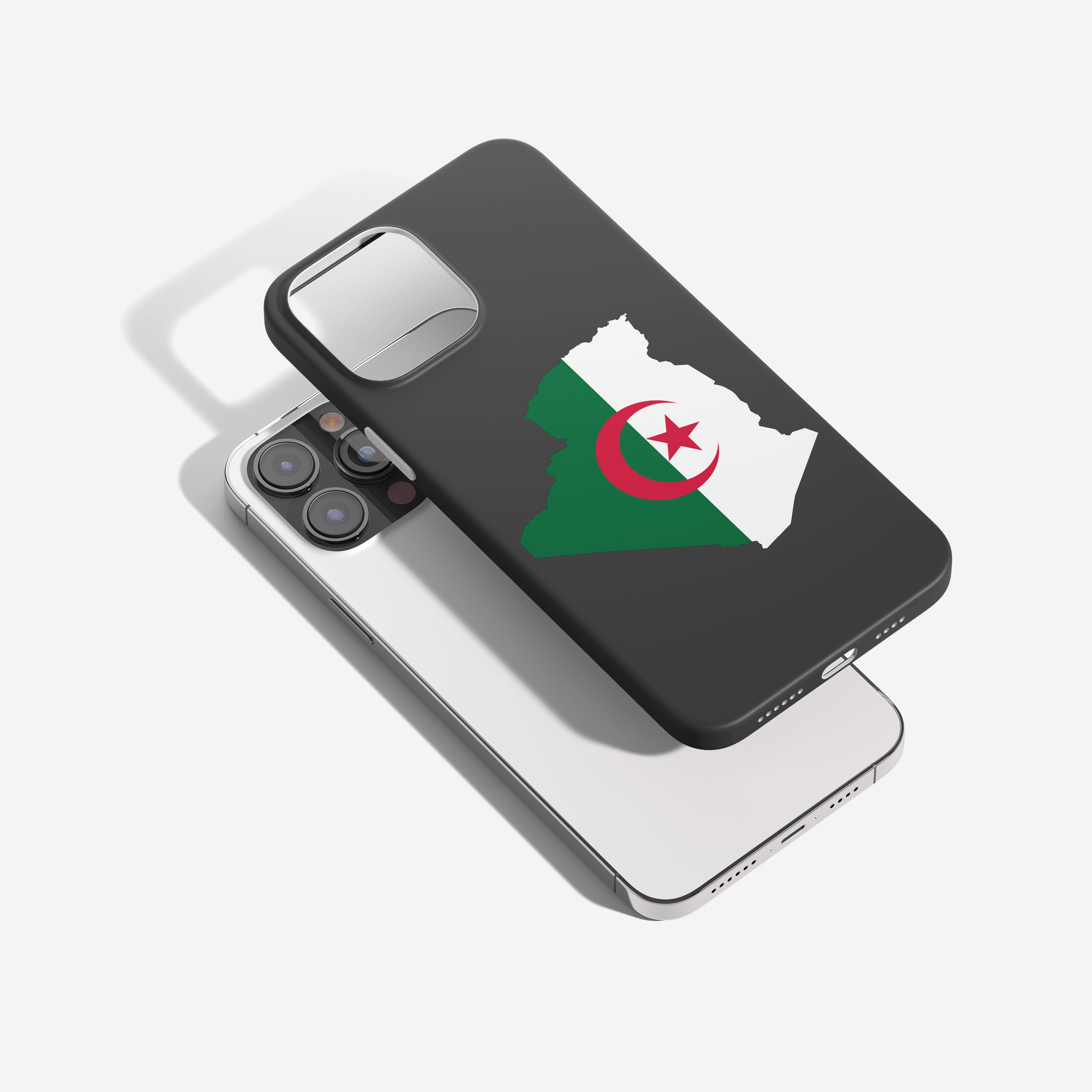 Algerien Handyhülle mit Länderkarte & Nationalwappen