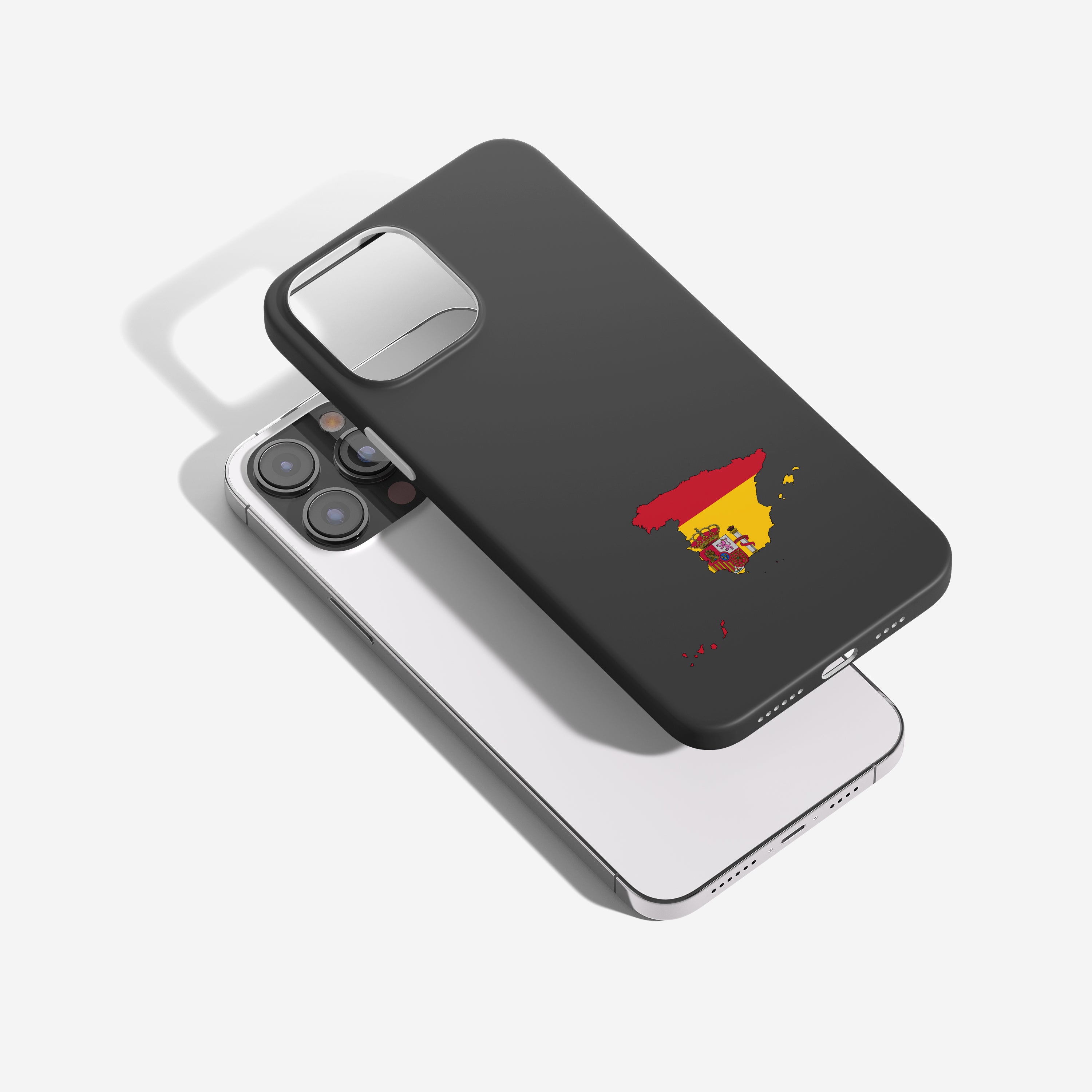 Handyhülle Spanien mit Länderkarte & Nationalwappen – personalisierbar & stilvoll