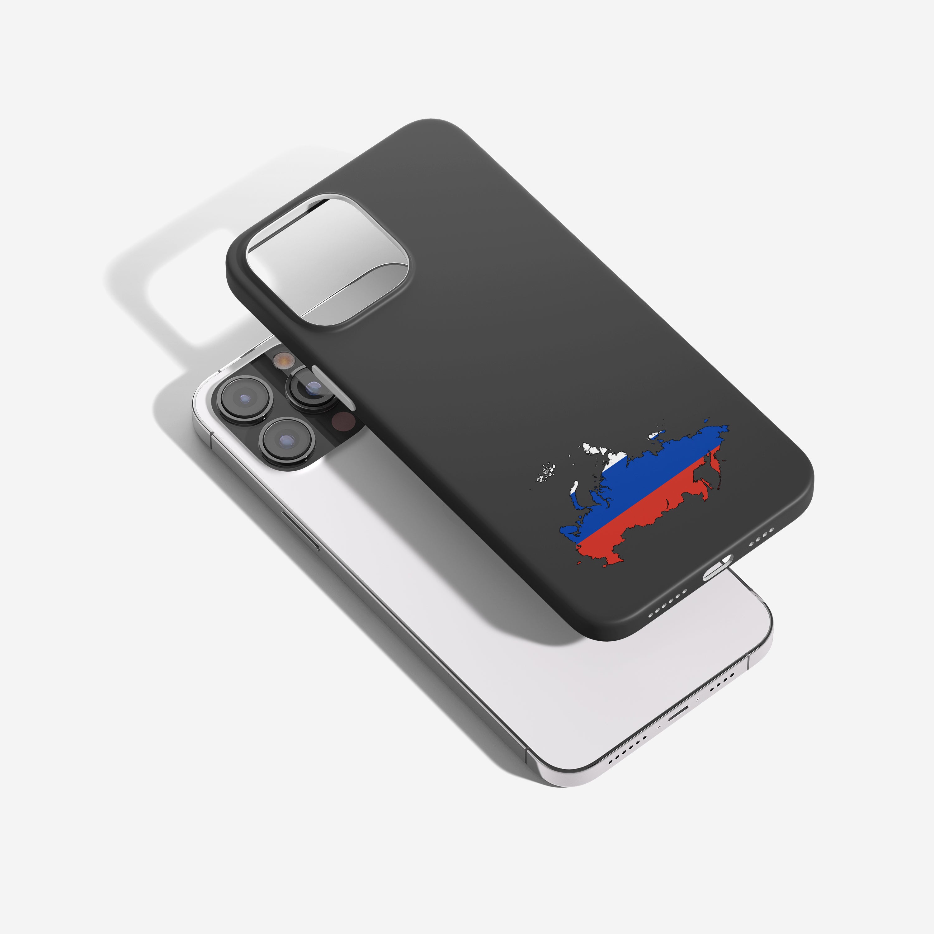 Russland Handyhülle mit Länderkarte & Nationalwappen – personalisierbar & stilvoll